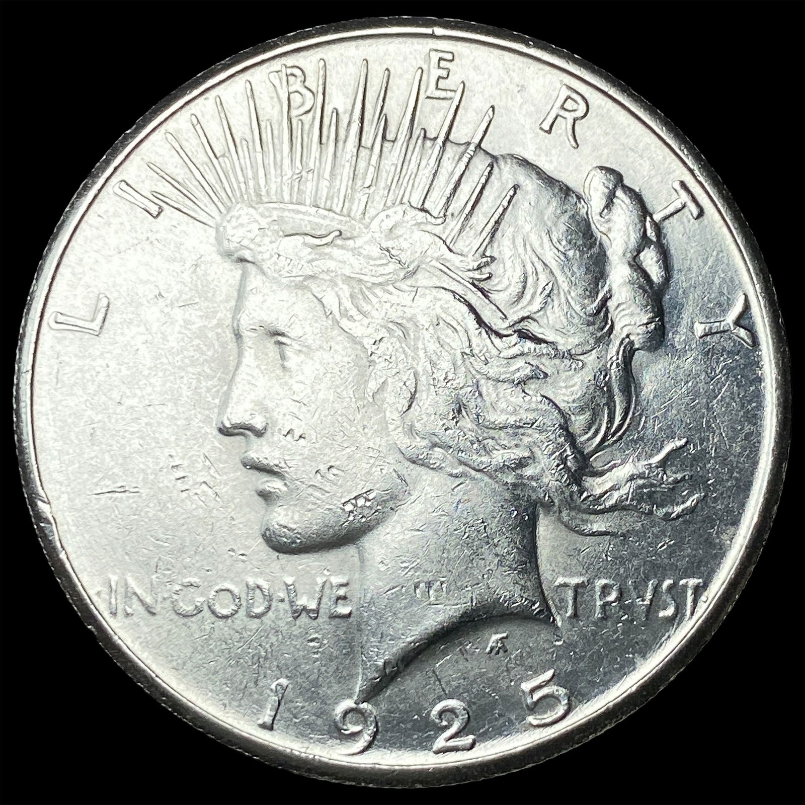 1925-S Silver Peace Dollar CLOSELY UNCIRCULATED: 1925-S Silver Peace Dollar CLOSELY UNCIRCULATED