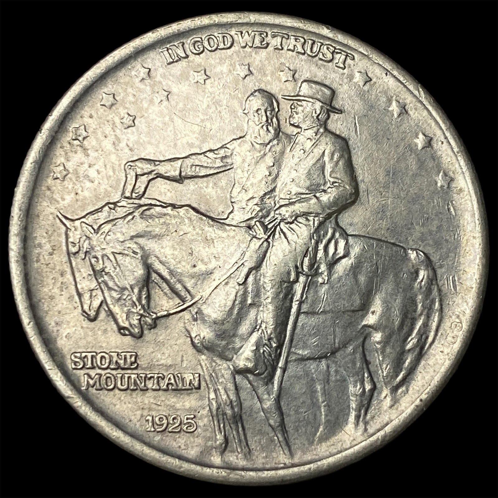 1925 Stone Mountain Silver Half Dollar CLOSELY UNCIRCULATED: 1925 Stone Mountain Silver Half Dollar CLOSELY UNCIRCULATED