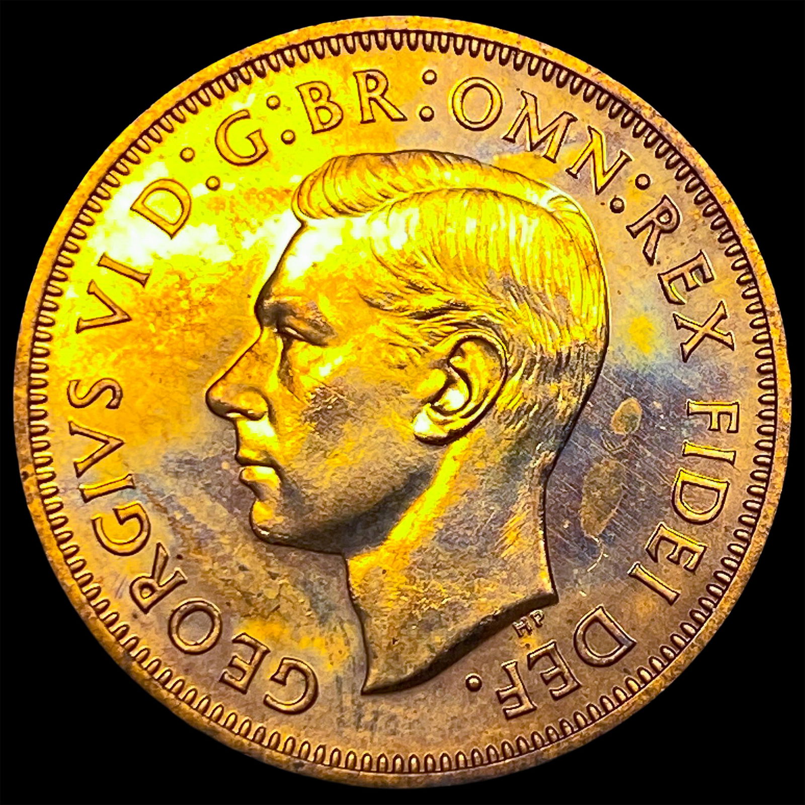 1950 Great Britain Copper Half Penny GEM BU: 1950 Great Britain Copper Half Penny GEM BU