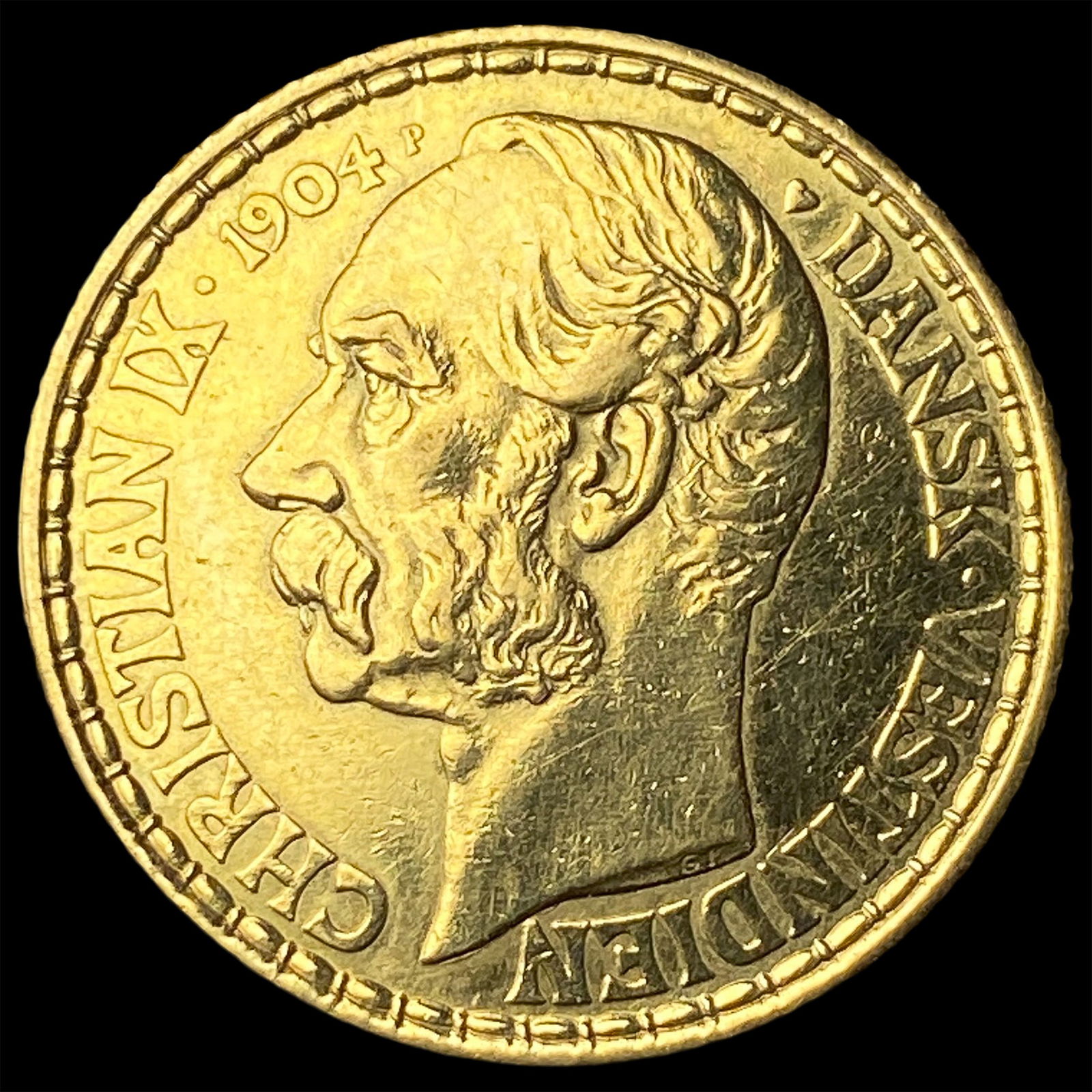 1904-P Gold 20 Francs/4 Daler Denmark UNCIRCULATED (1 of 2)