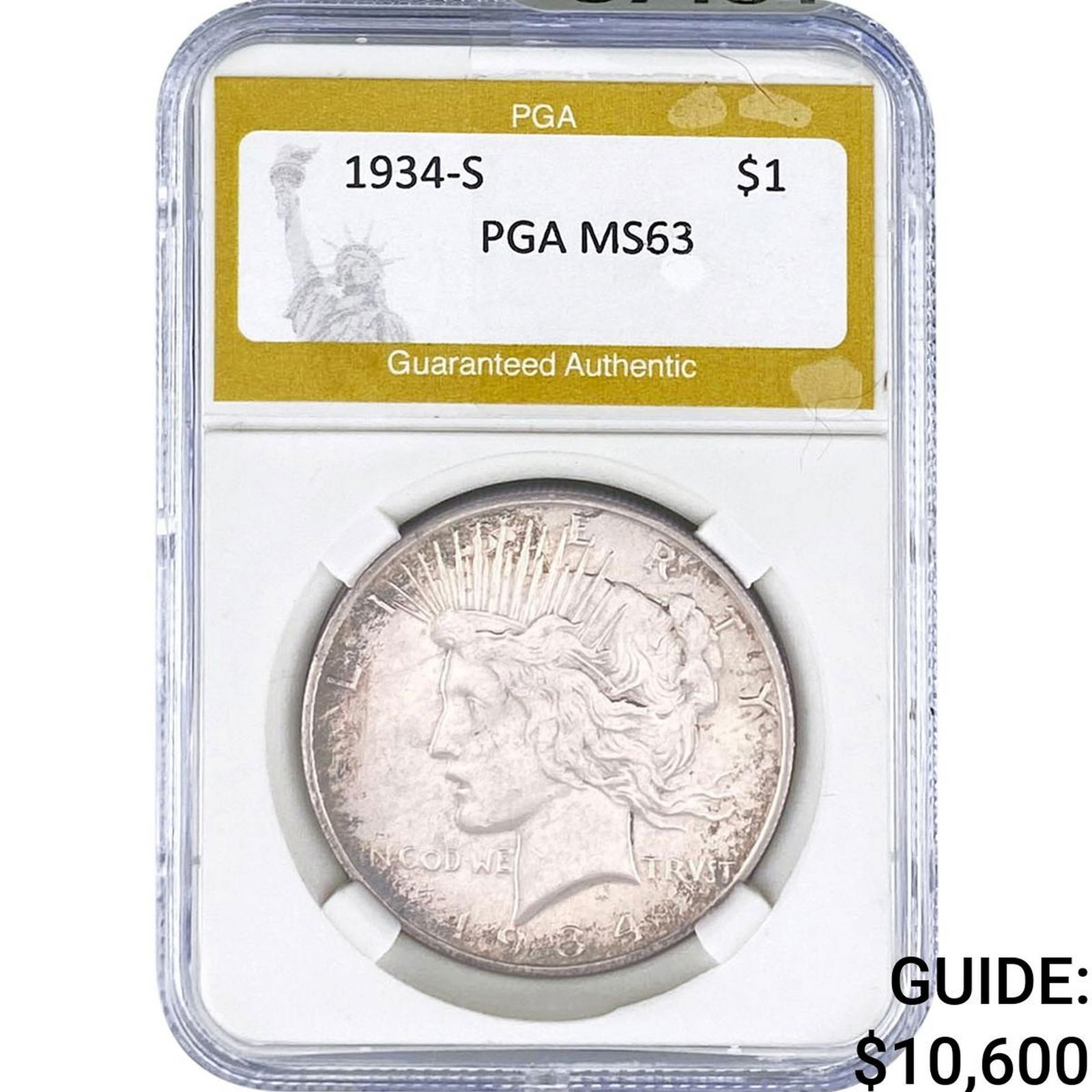 1934-S Silver Peace Dollar PGA MS63 (1 of 2)