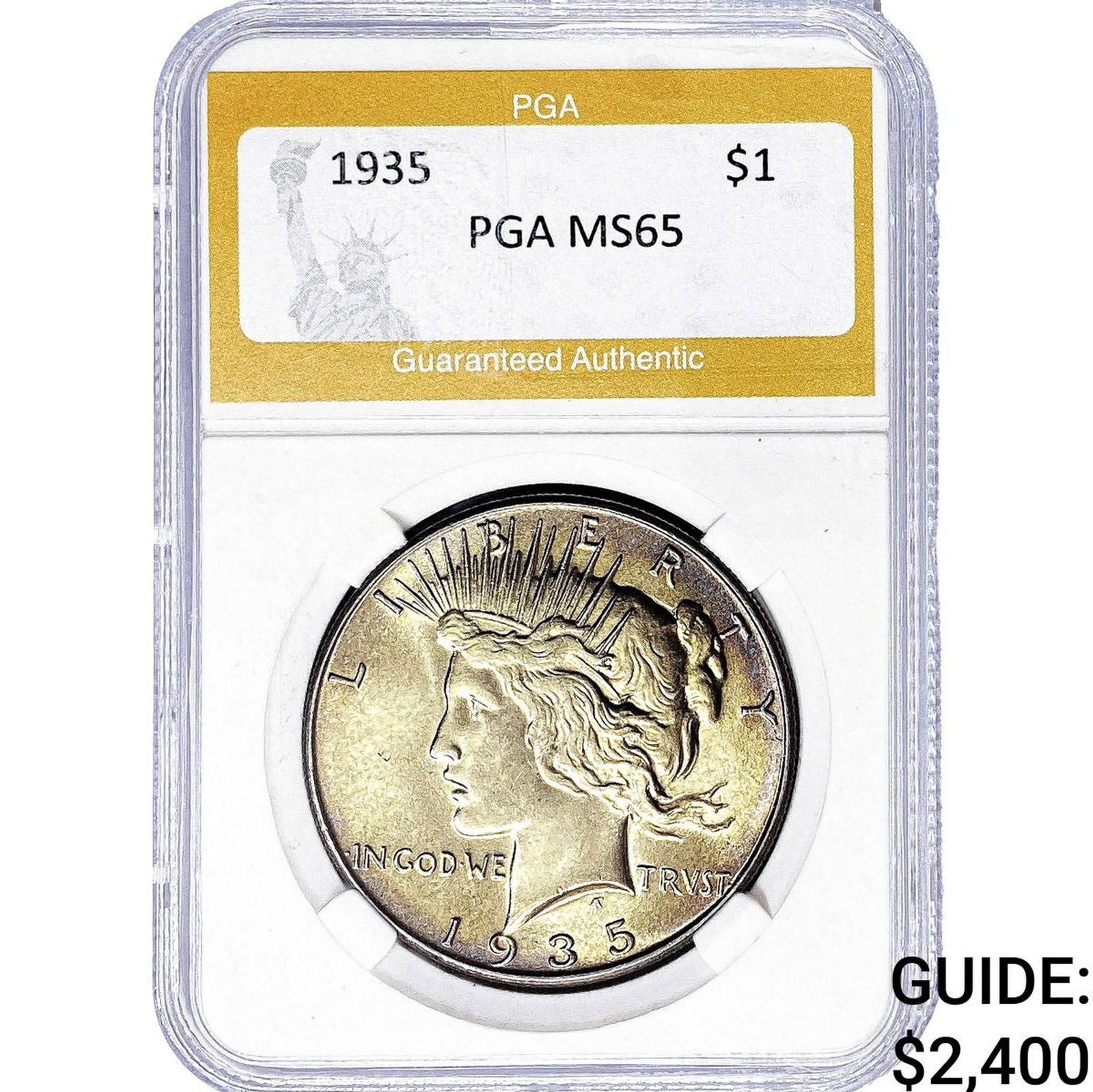 1935 Silver Peace Dollar PGA MS65 (1 of 2)