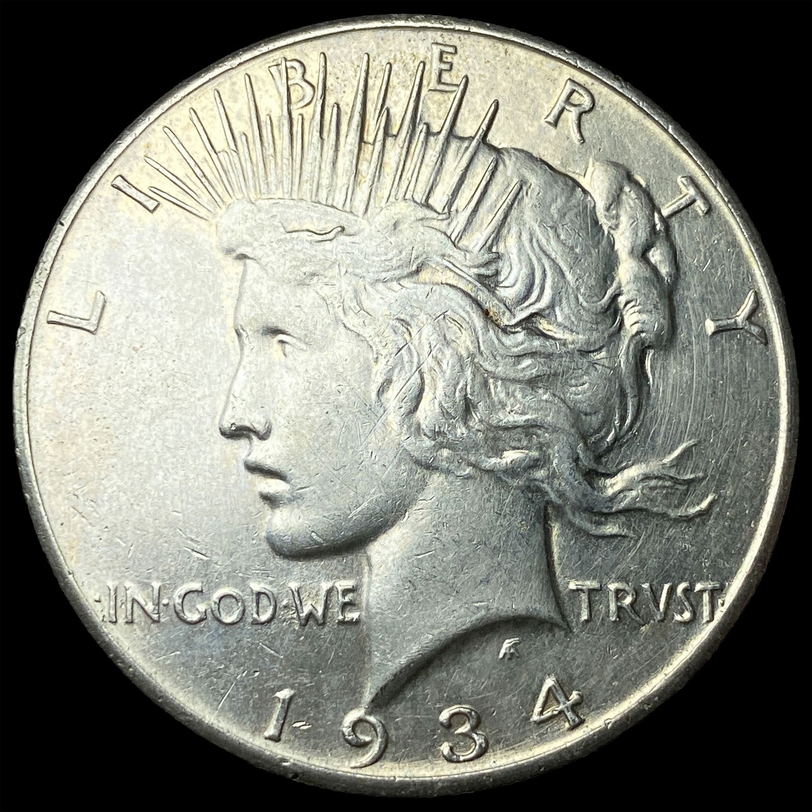 1934-S Silver Peace Dollar CLOSELY UNCIRCULATED: 1934-S Silver Peace Dollar CLOSELY UNCIRCULATED