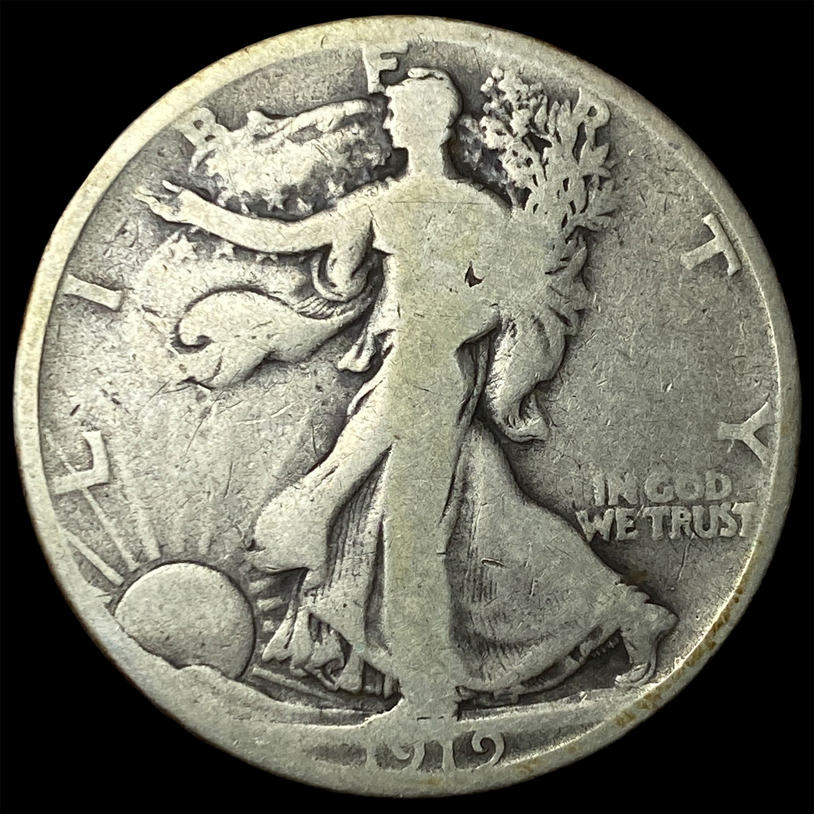 1916 Walking Liberty Half Dollar NICELY CIRCULATED: 1916 Walking Liberty Half Dollar NICELY CIRCULATED