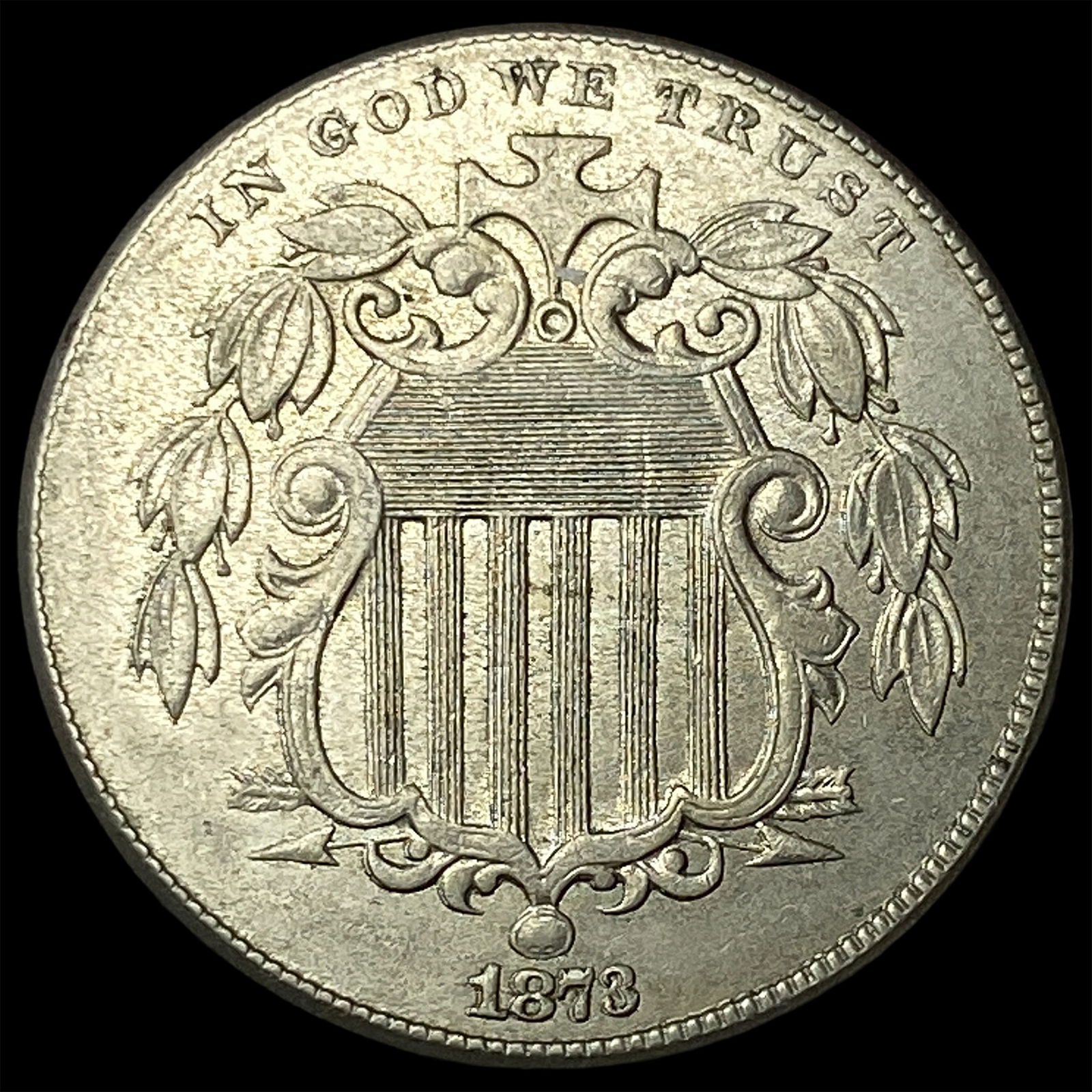 1873 Shield Nickel CLOSELY UNCIRCULATED (1 of 2)