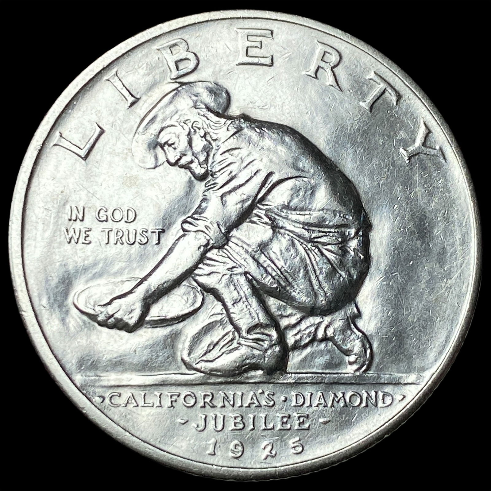 1925-S Silver California Diamond Jubilee Half Dollar CLOSELY UNCIRCULATED: 1925-S Silver California Diamond Jubilee Half Dollar CLOSELY UNCIRCULATED