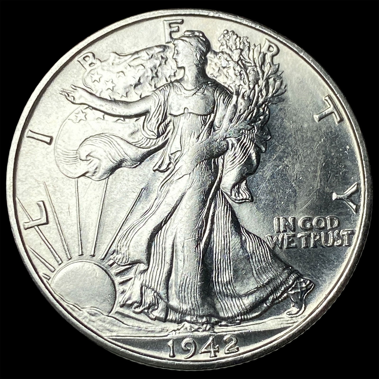 1942-S Silver Half Dollar UNCIRCULATED (1 of 2)