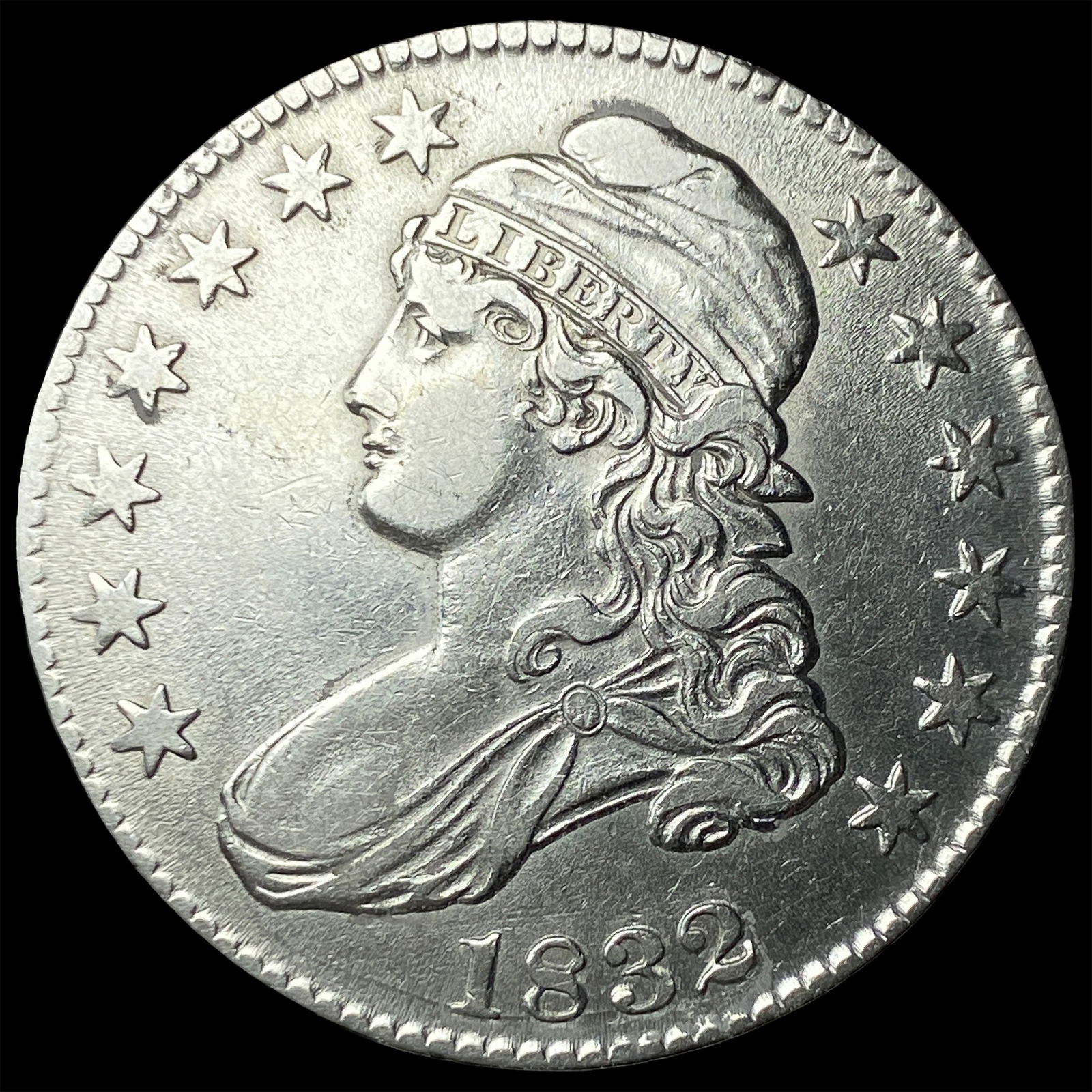 1832 Capped Bust Half Dollar NEARLY UNCIRCULATED (1 of 2)