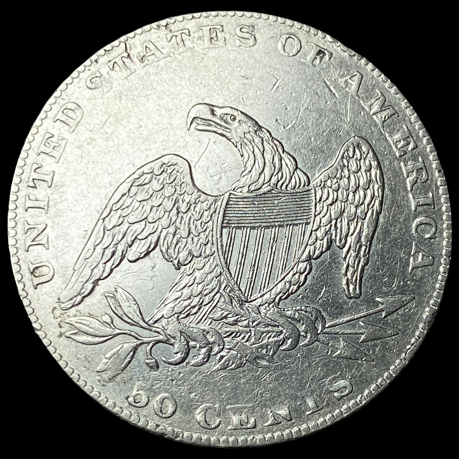 1837 Capped Bust Half Dollar CLOSELY UNCIRCULATED - 2