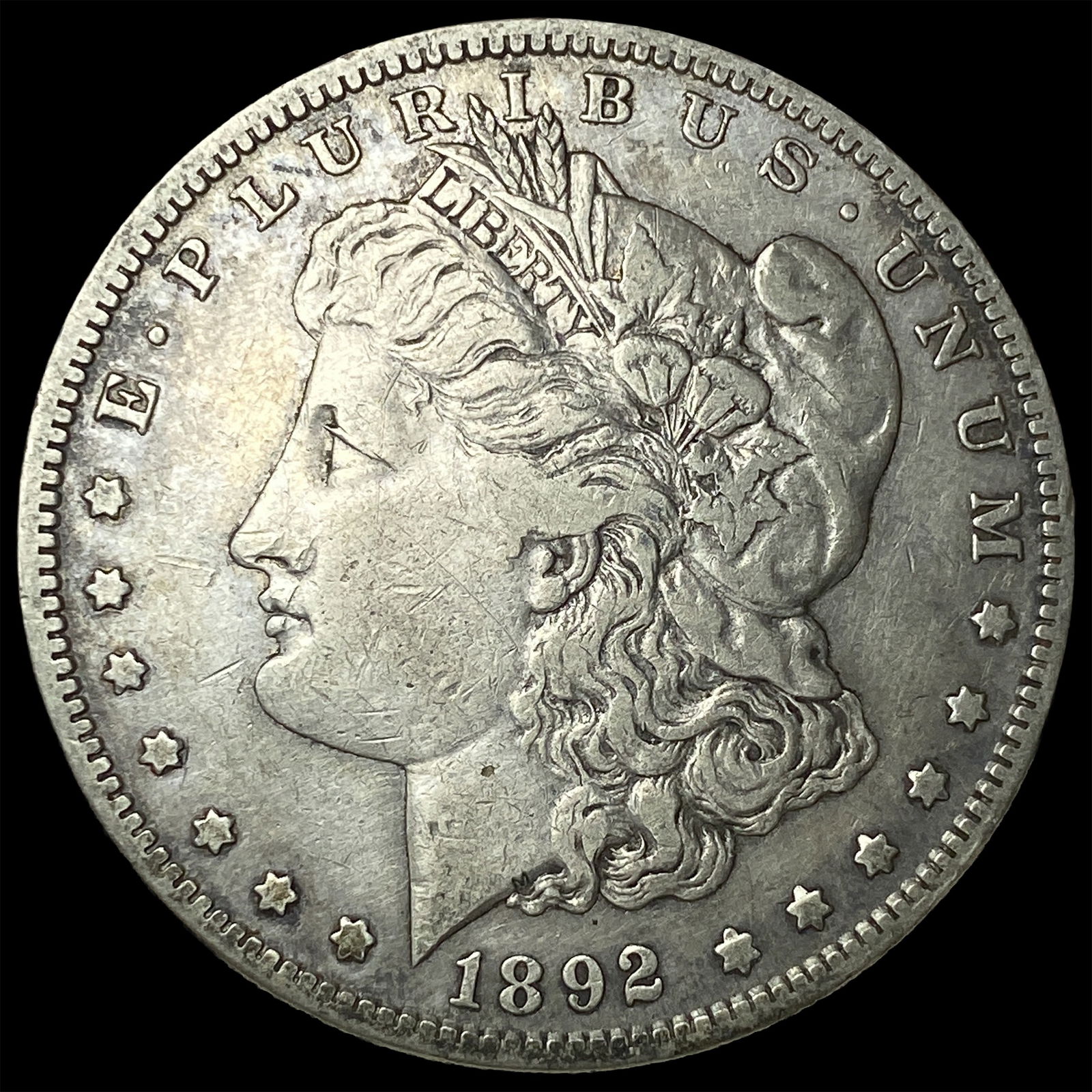 1892-S Silver Morgan Dollar NEARLY UNCIRCULATED: 1892-S Silver Morgan Dollar NEARLY UNCIRCULATED