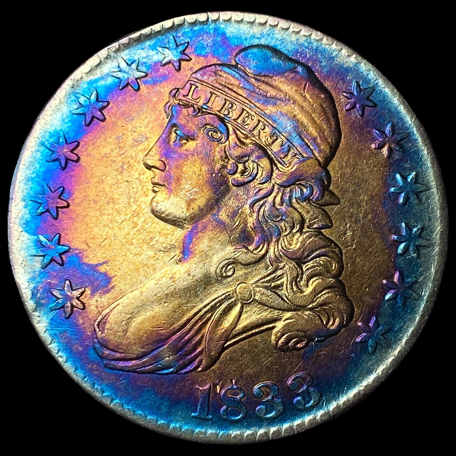 1833 Capped Bust Half Dollar GEM BU: 1833 Capped Bust Half Dollar GEM BU