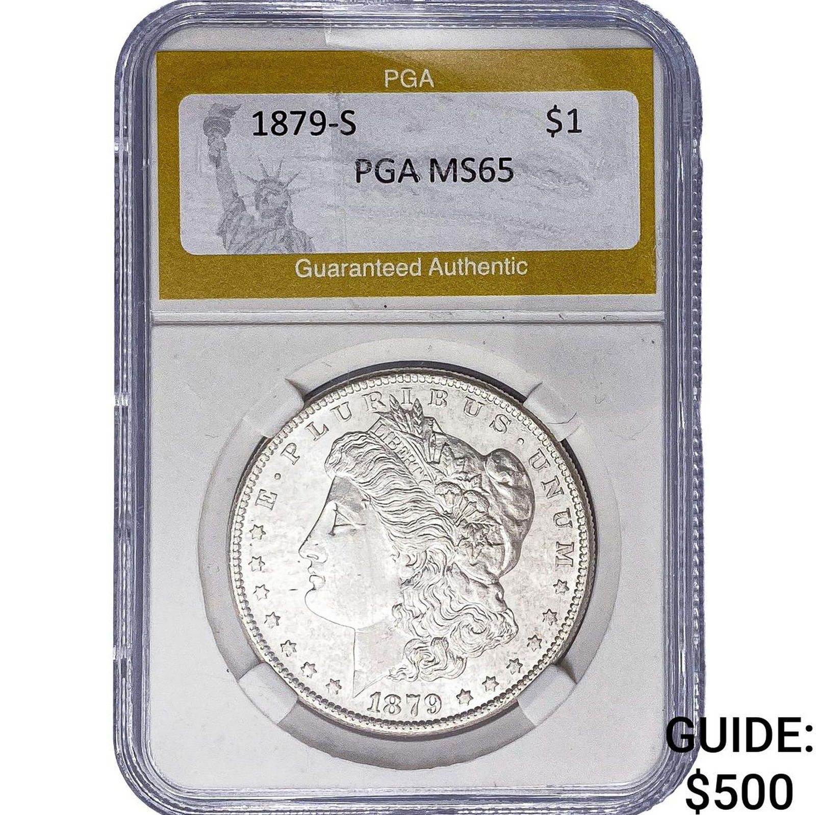 1879-S Morgan Silver Dollar PGA MS65: 1879-S Morgan Silver Dollar PGA MS65