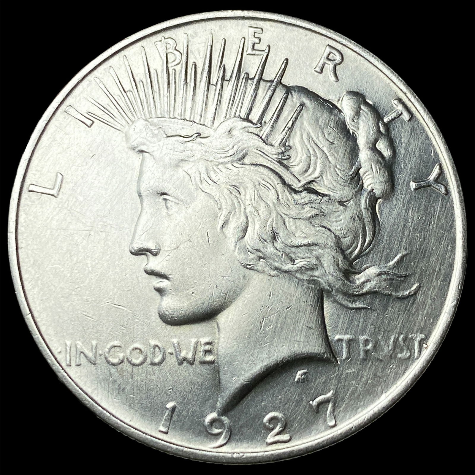 1927-D Silver Peace Dollar CLOSELY UNCIRCULATED: 1927-D Silver Peace Dollar CLOSELY UNCIRCULATED