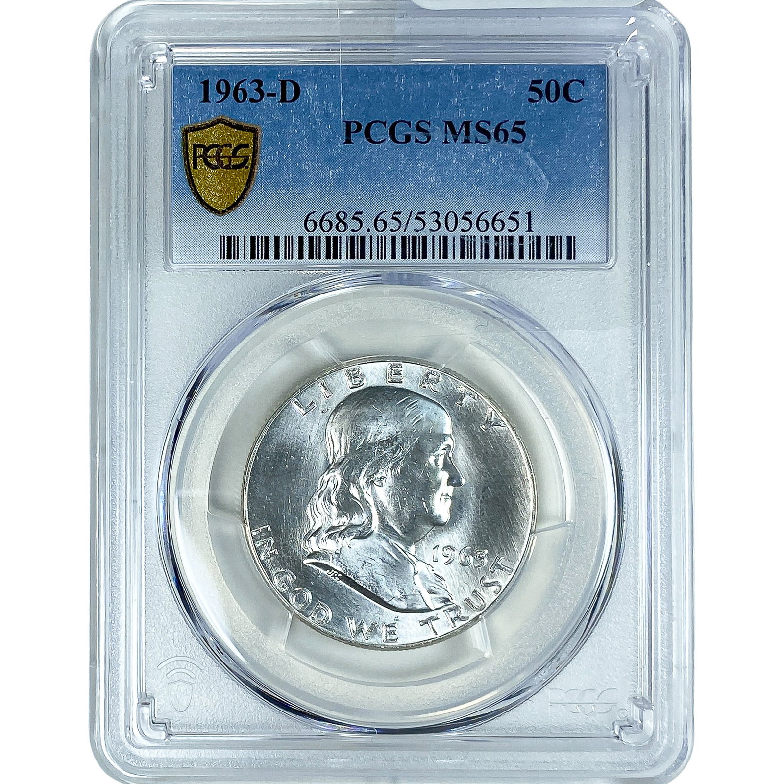 1963-D Franklin Half Dollar PCGS MS65: 1963-D Franklin Half Dollar PCGS MS65