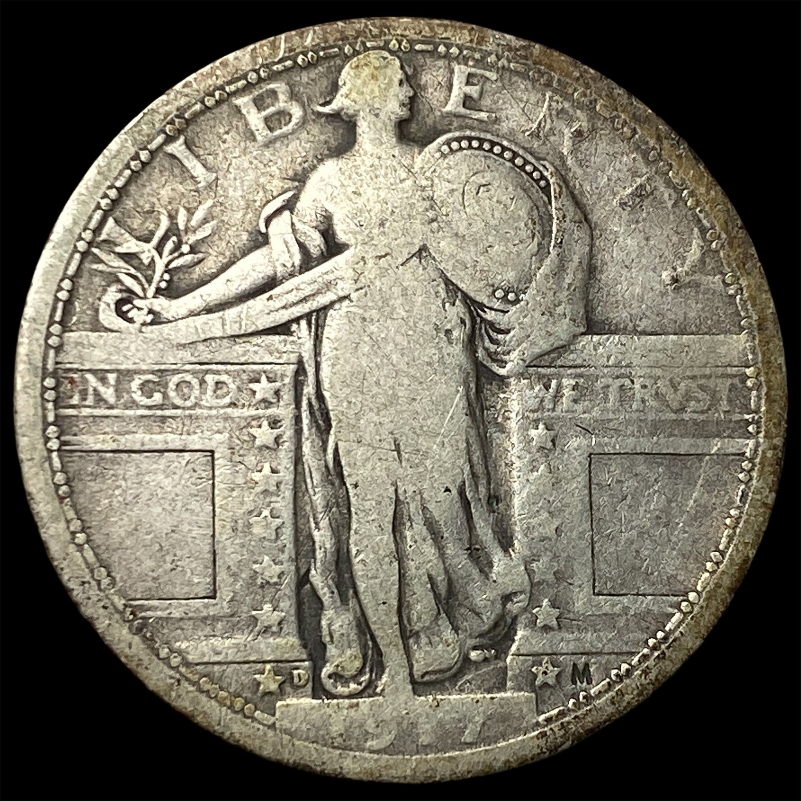 1926-D Standing Liberty Silver Quarter NICELY CIRCULATED: 1926-D Standing Liberty Silver Quarter NICELY CIRCULATED