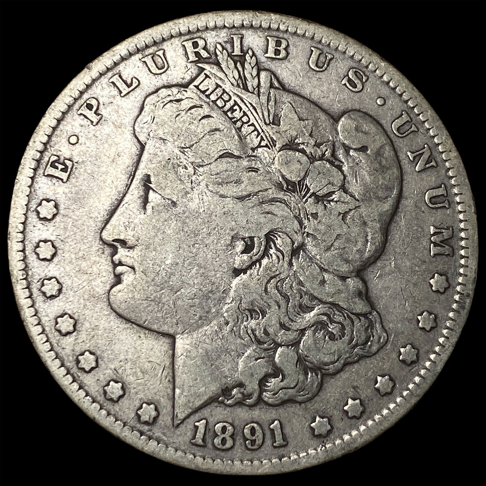 1891-CC Silver Morgan Dollar LIGHTLY CIRCULATED (1 of 2)
