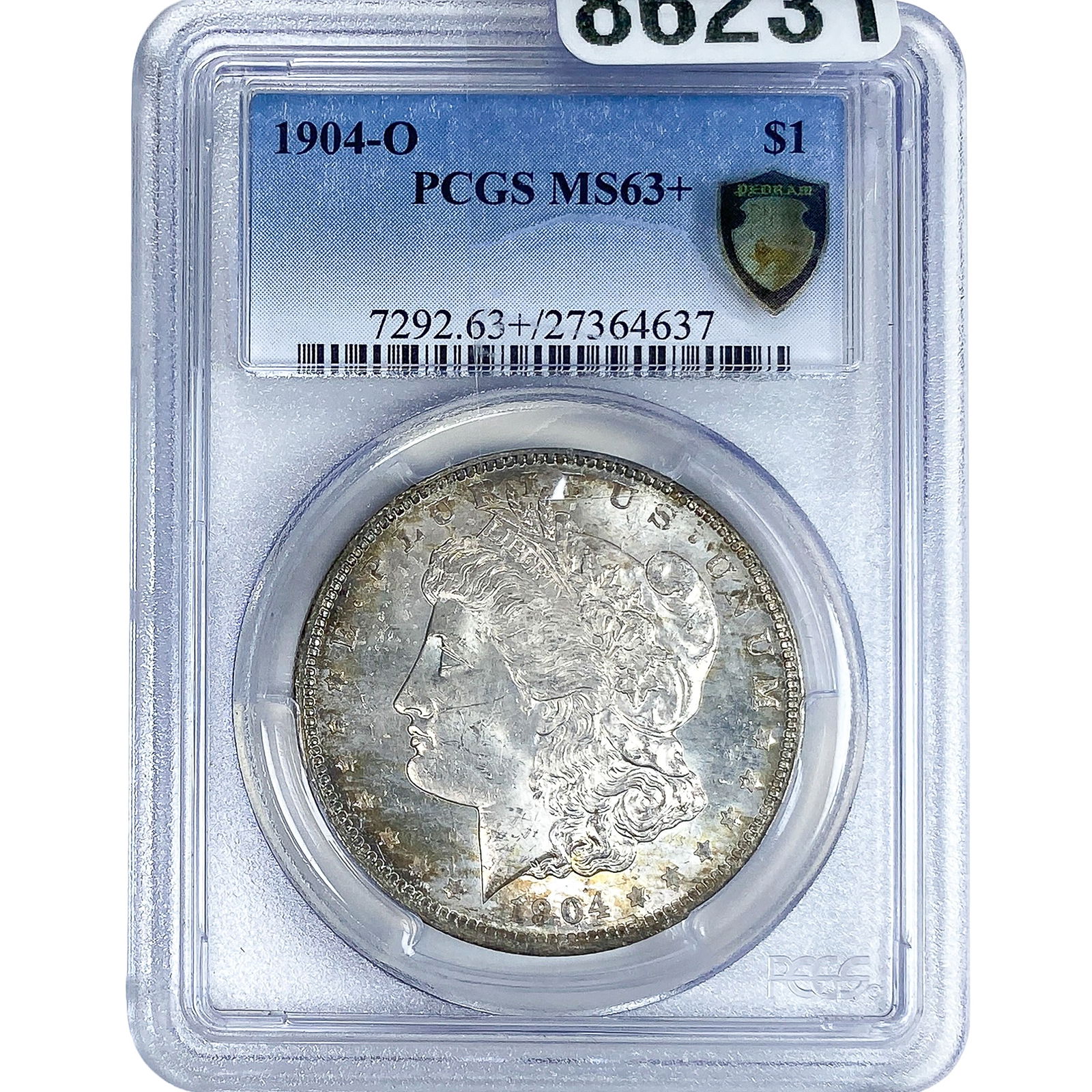 1904-O Morgan Silver Dollar PCGS MS63+: 1904-O Morgan Silver Dollar PCGS MS63+
