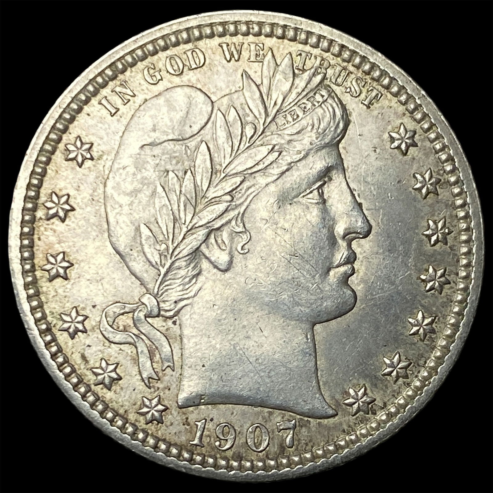 1907 Barber Quarter CHOICE AU (1 of 2)