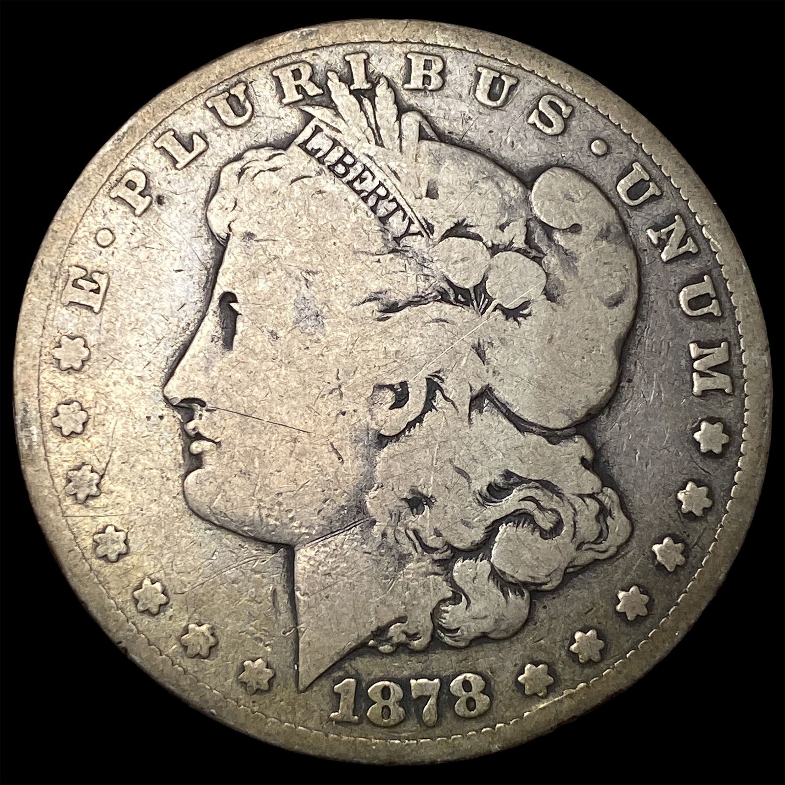 1878-CC Silver Morgan Dollar LIGHTLY CIRCULATED: 1878-CC Silver Morgan Dollar LIGHTLY CIRCULATED