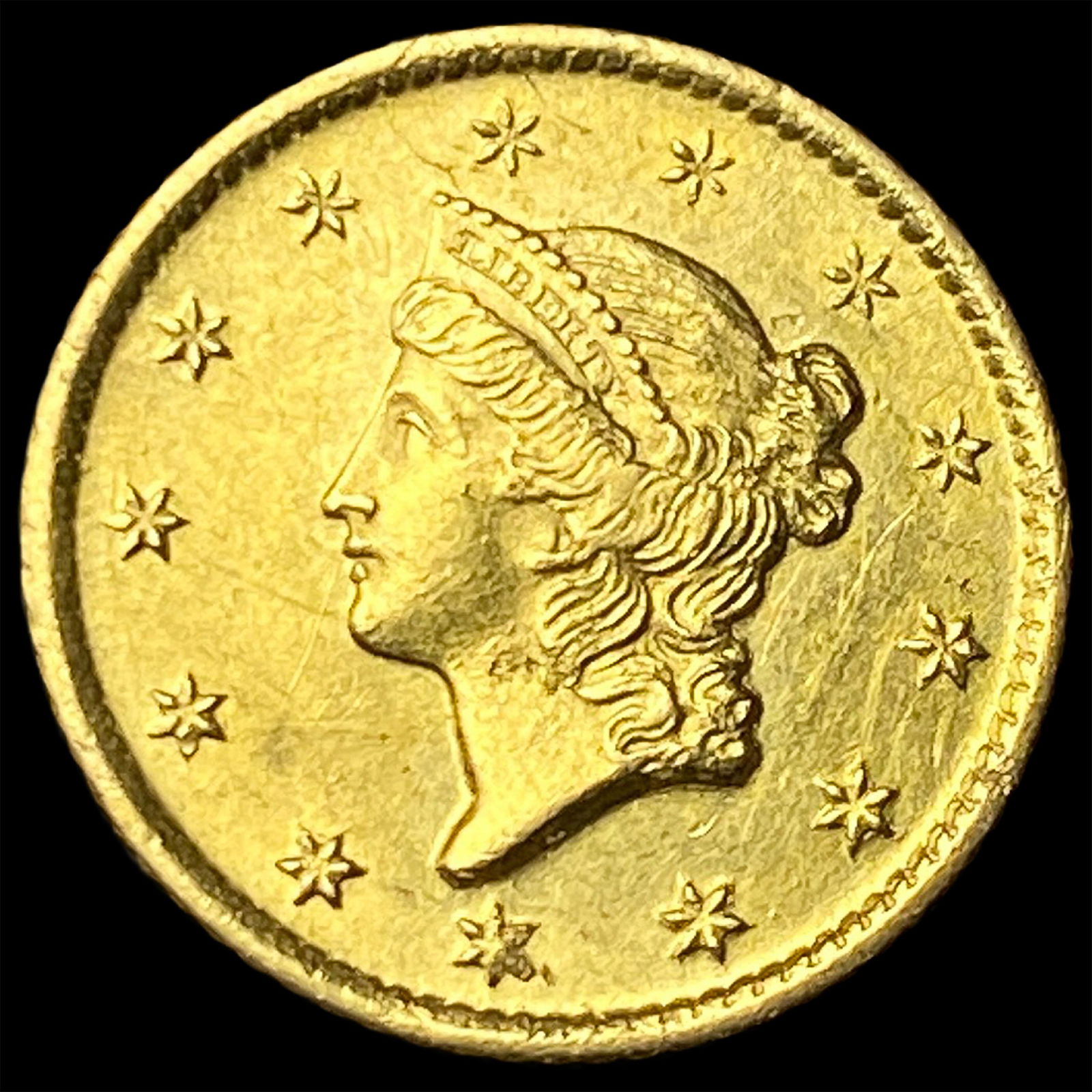 1849-O Gold $1 Liberty Head CLOSELY UNCIRCULATED: 1849-O Gold $1 Liberty Head CLOSELY UNCIRCULATED