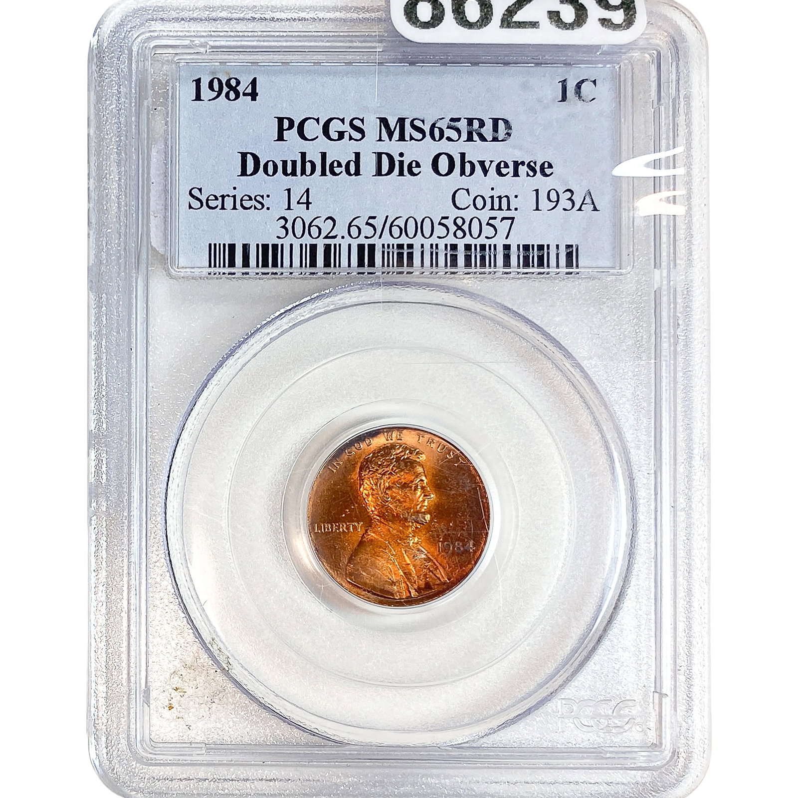 1984 Wheat Cent PCGS MS65 RD: 1984 Wheat Cent PCGS MS65 RD