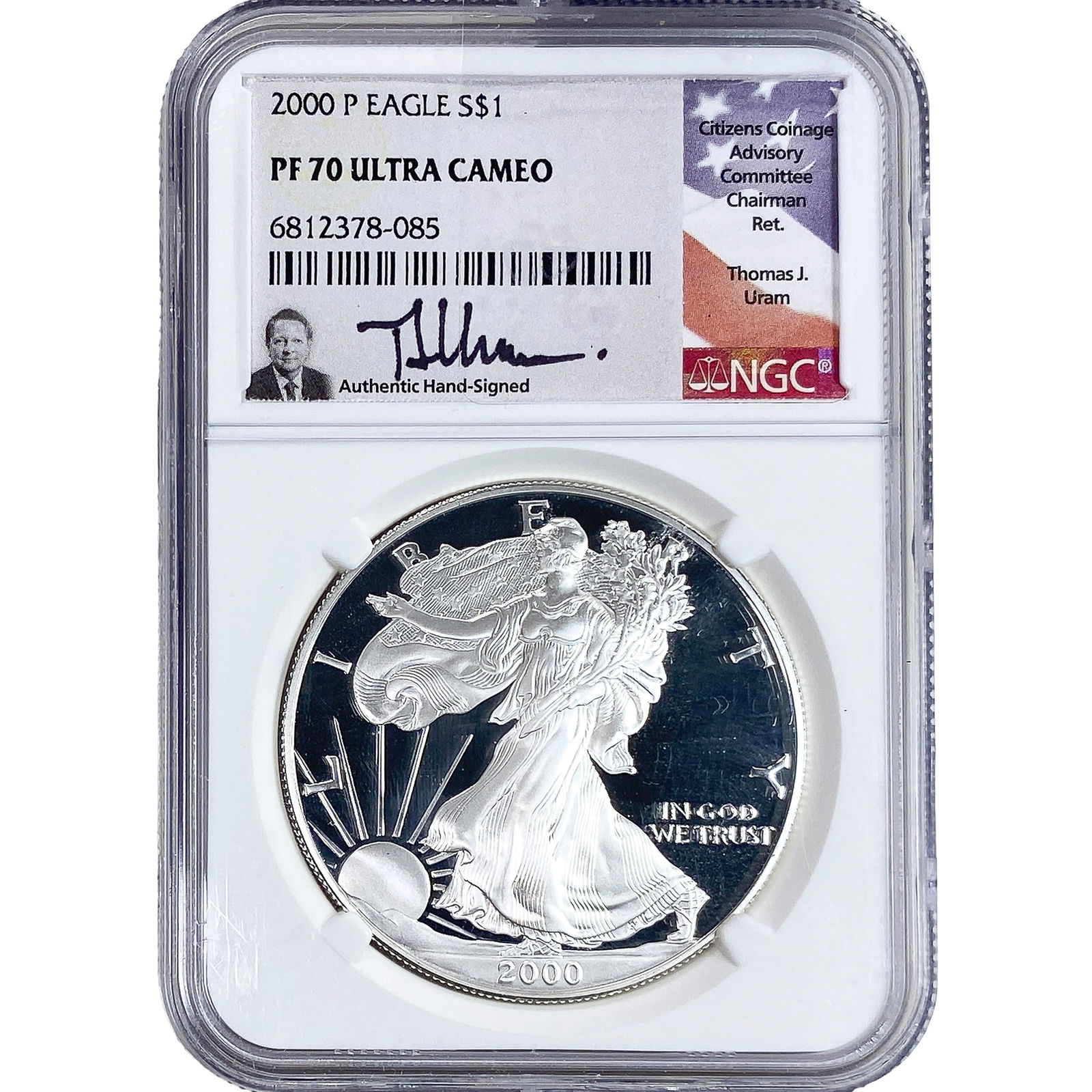 2000 Silver Eagle NGC PF70 Ultra Cameo (1 of 2)