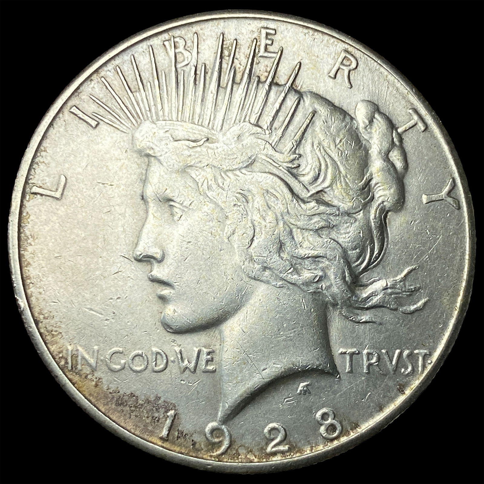 1928-S Silver Peace Dollar CLOSELY UNCIRCULATED: 1928-S Silver Peace Dollar CLOSELY UNCIRCULATED