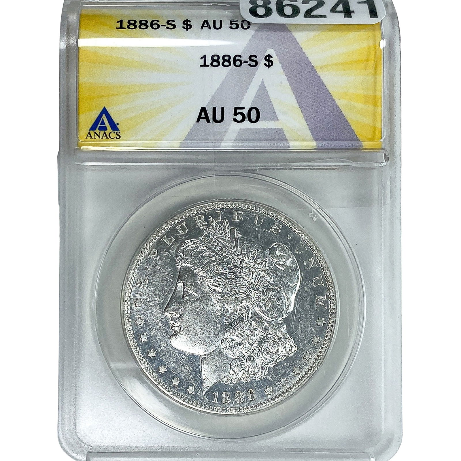 1886-S Morgan Silver Dollar ANACS AU50 (1 of 2)
