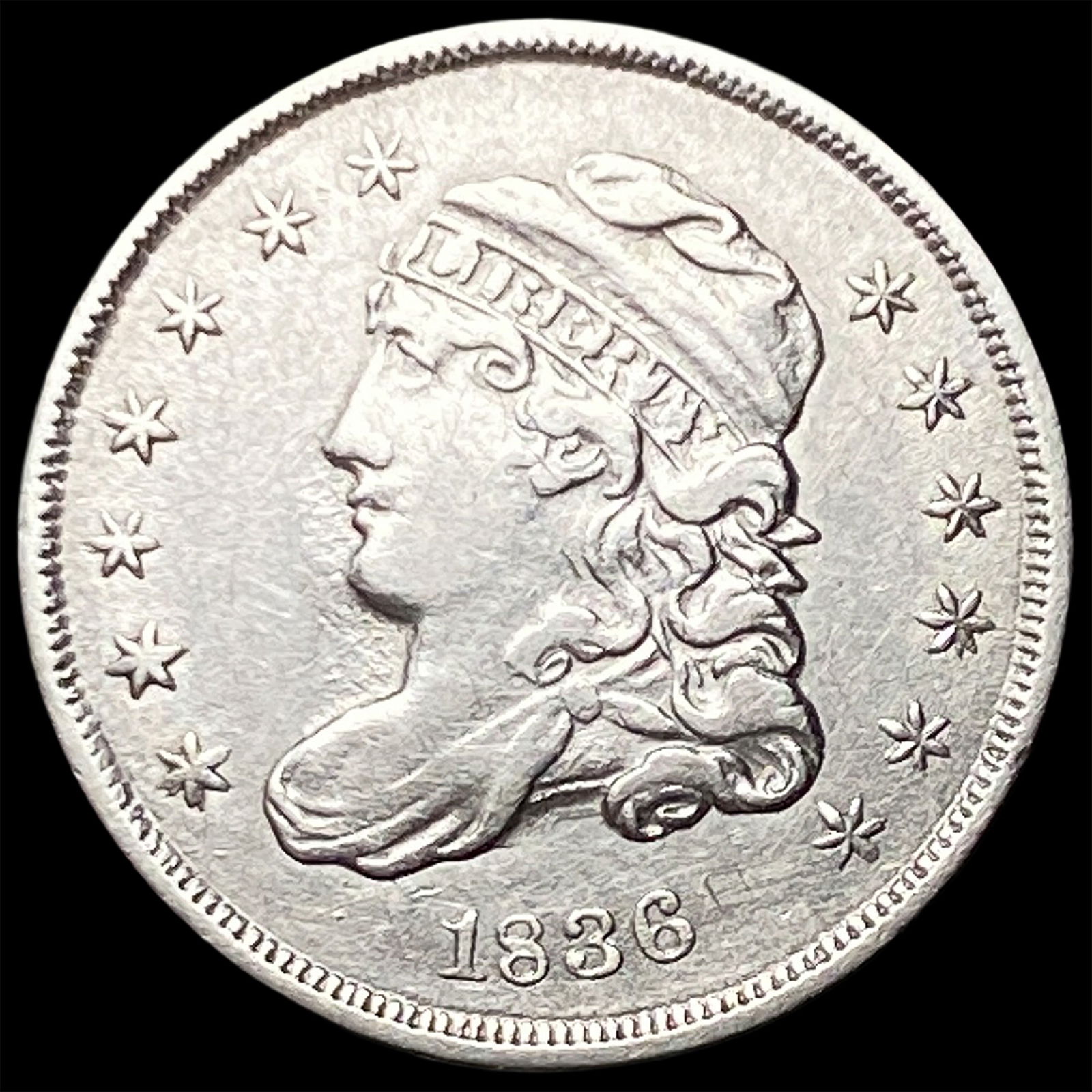 1836 Capped Bust Half Dime CLOSELY UNCIRCULATED (1 of 2)