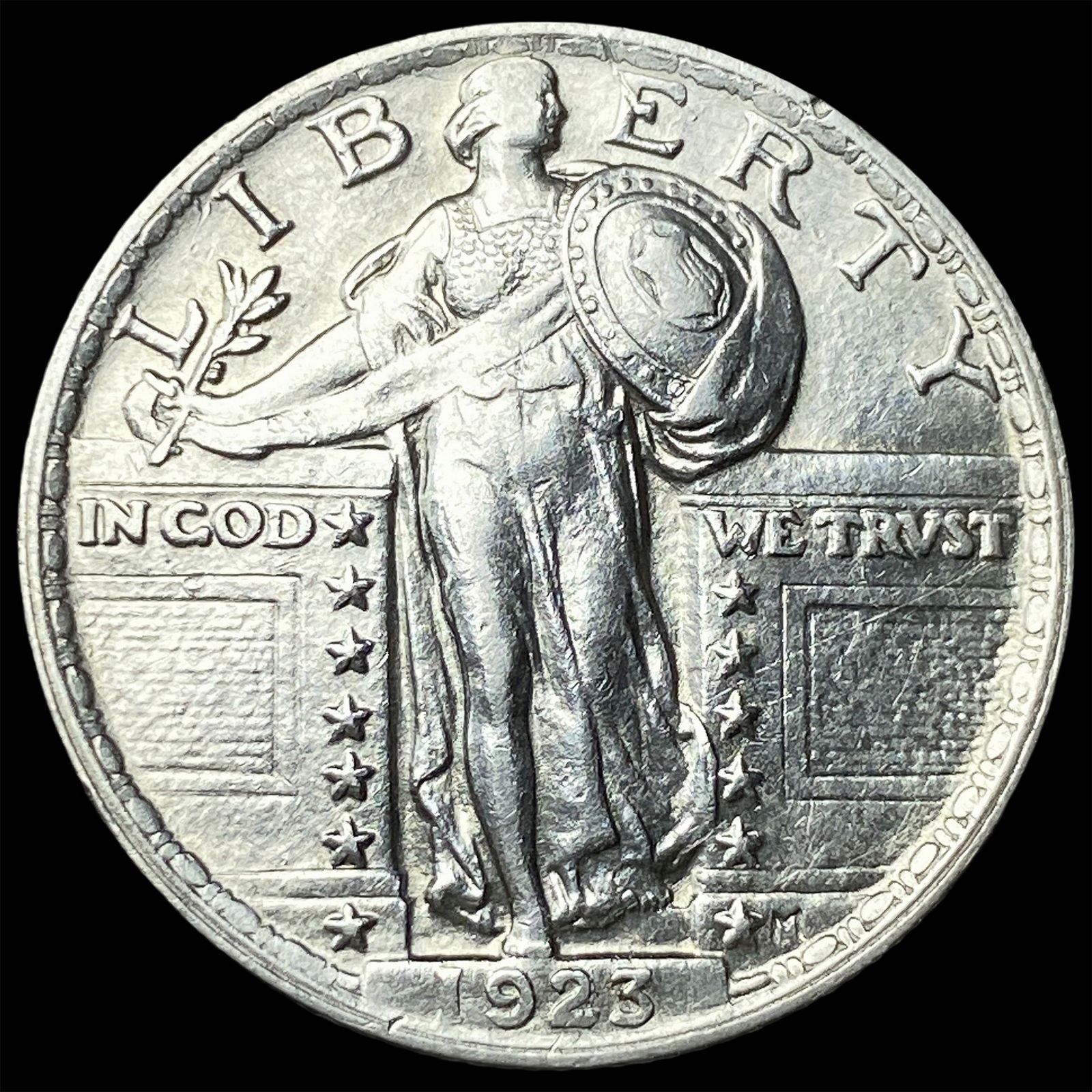 1923 Standing Liberty Quarter CLOSELY UNCIRCULATED: 1923 Standing Liberty Quarter CLOSELY UNCIRCULATED