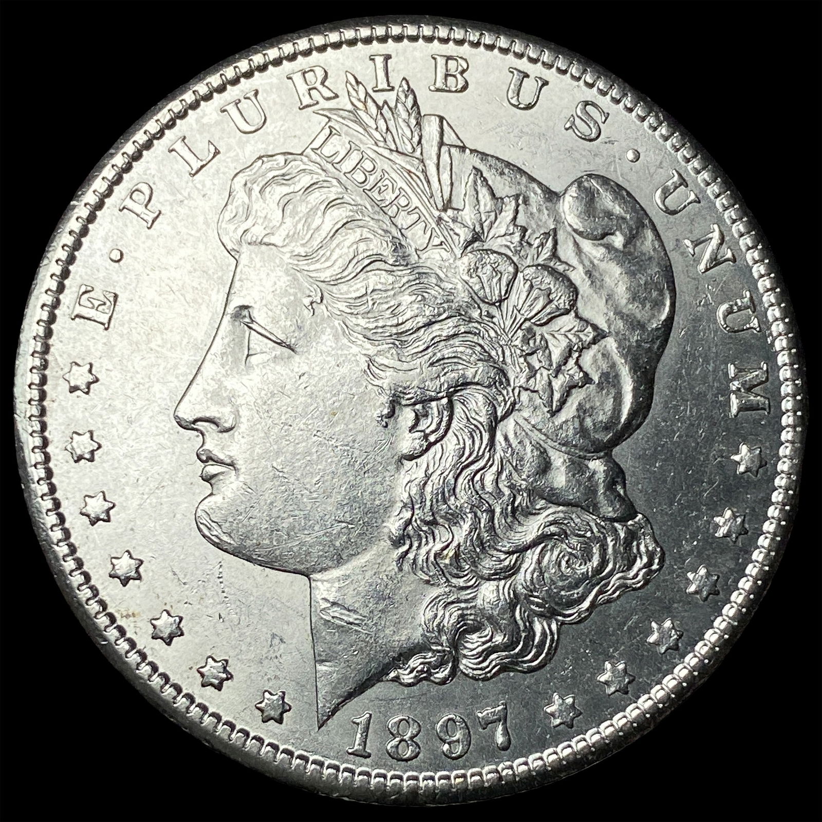1897-S Silver Morgan Dollar CLOSELY UNCIRCULATED: 1897-S Silver Morgan Dollar CLOSELY UNCIRCULATED