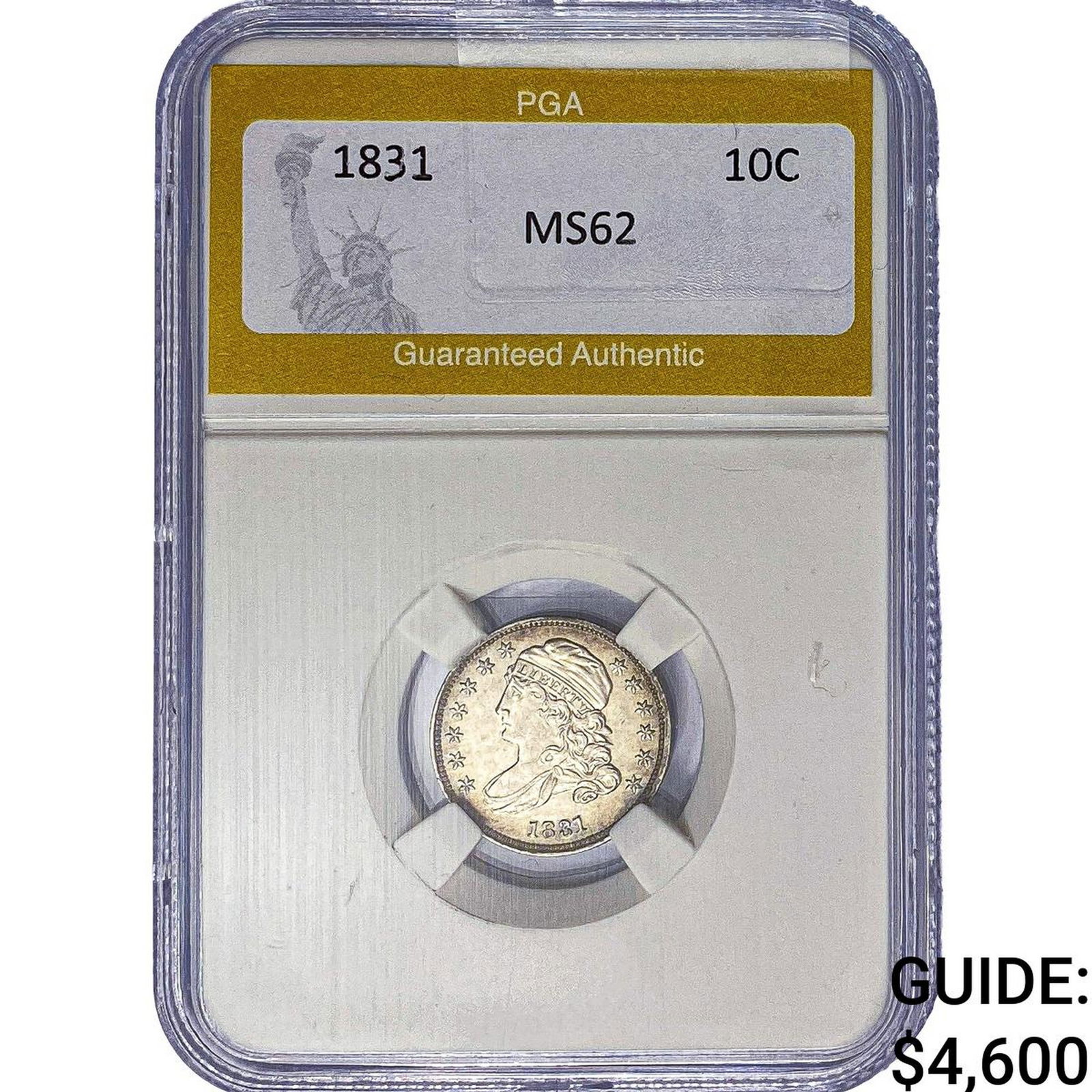 1831 Capped Bust Dime PGA MS62 (1 of 2)