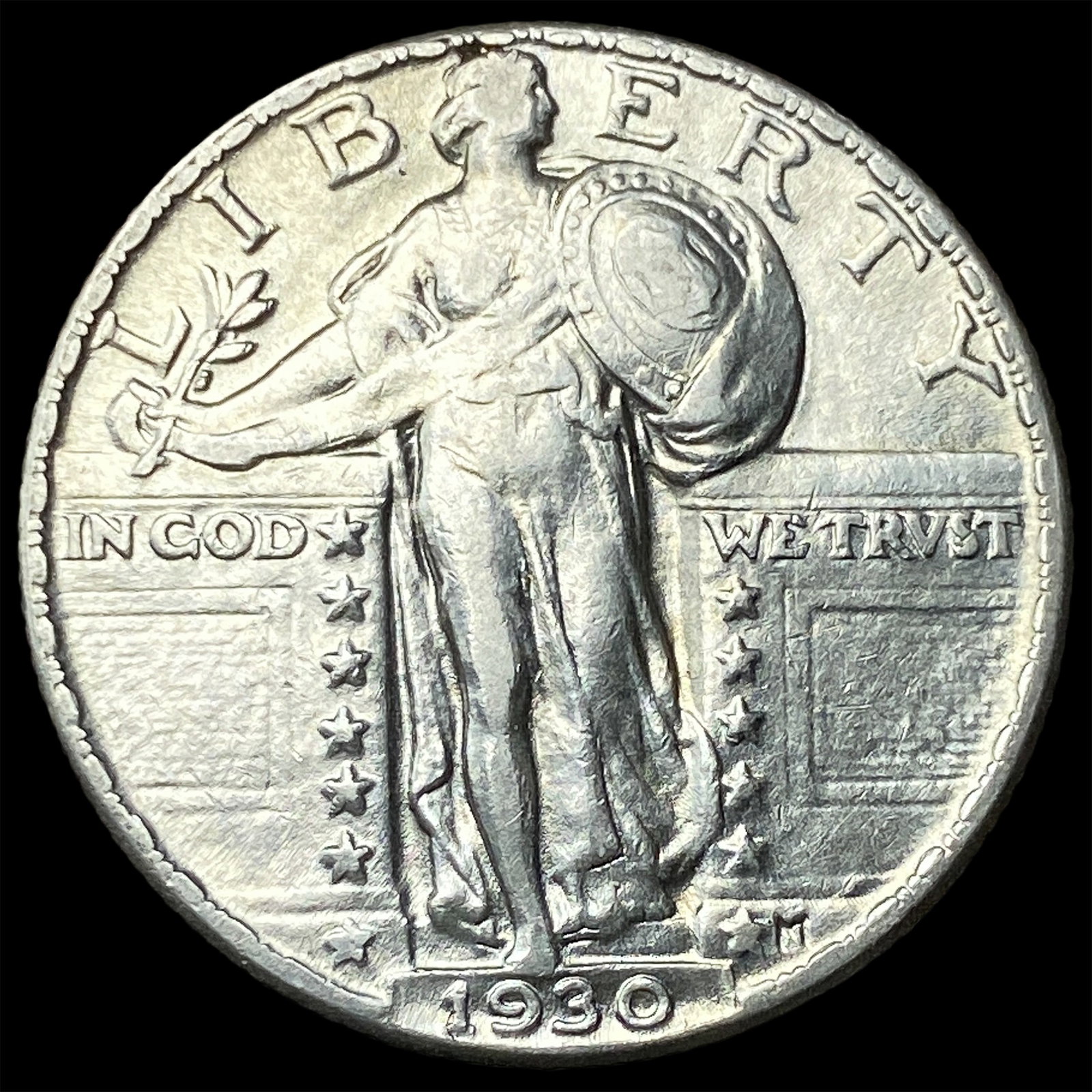 1930 Standing Liberty Quarter CLOSELY UNCIRCULATED: 1930 Standing Liberty Quarter CLOSELY UNCIRCULATED
