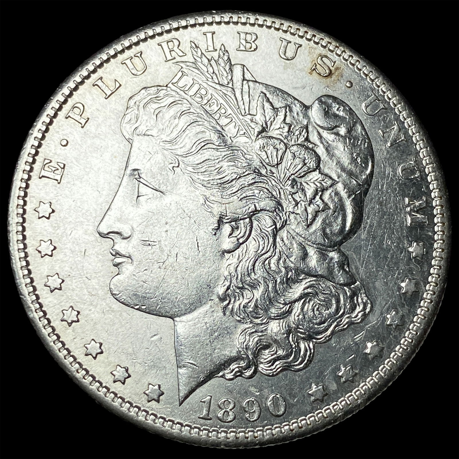 1890-S Silver Morgan Dollar CLOSELY UNCIRCULATED: 1890-S Silver Morgan Dollar CLOSELY UNCIRCULATED