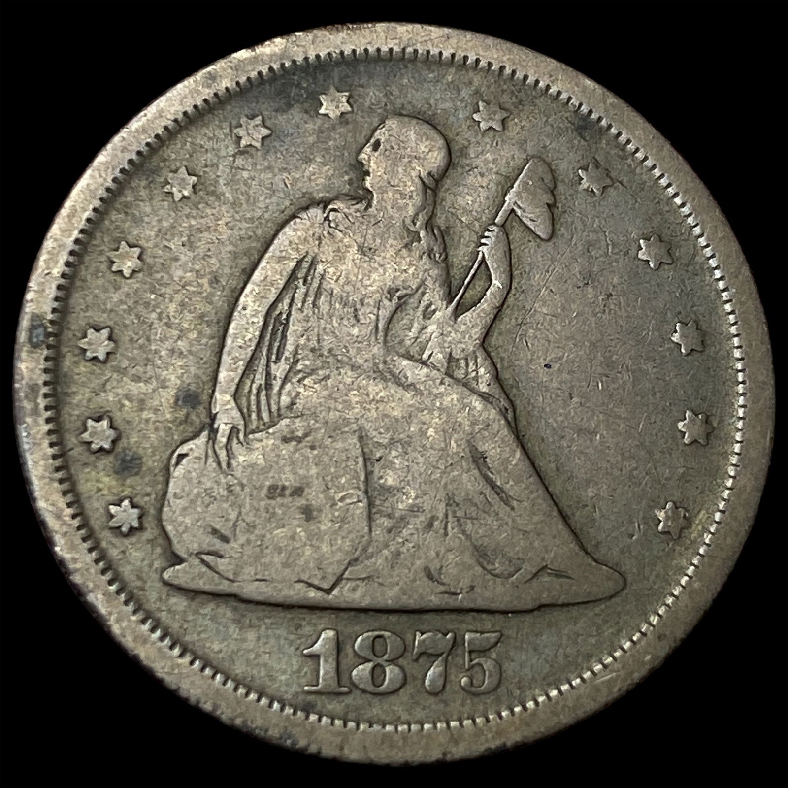 1875-S Silver Twenty Cent Piece NICELY CIRCULATED (1 of 2)