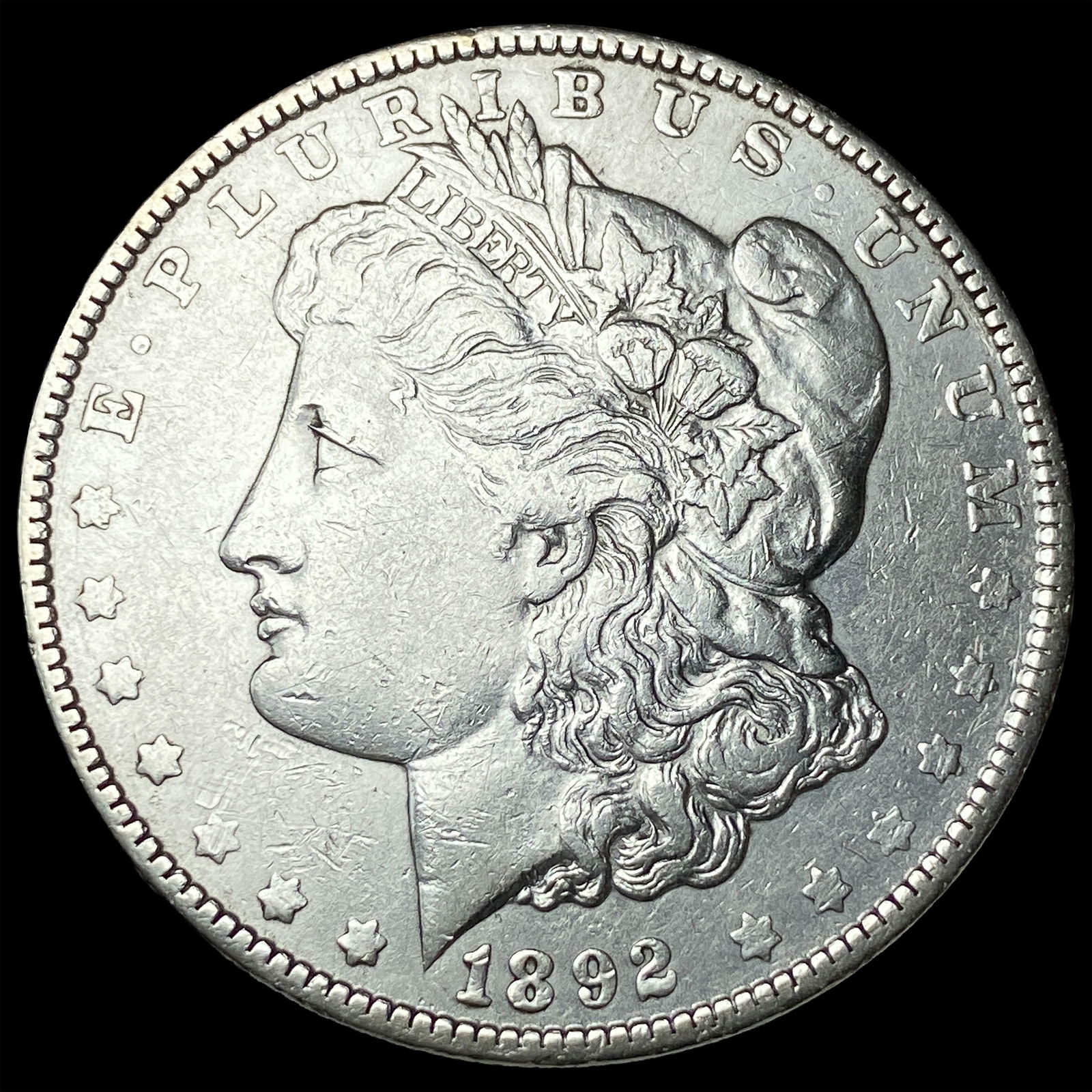 1892-S Silver Morgan Dollar CHOICE AU: 1892-S Silver Morgan Dollar CHOICE AU