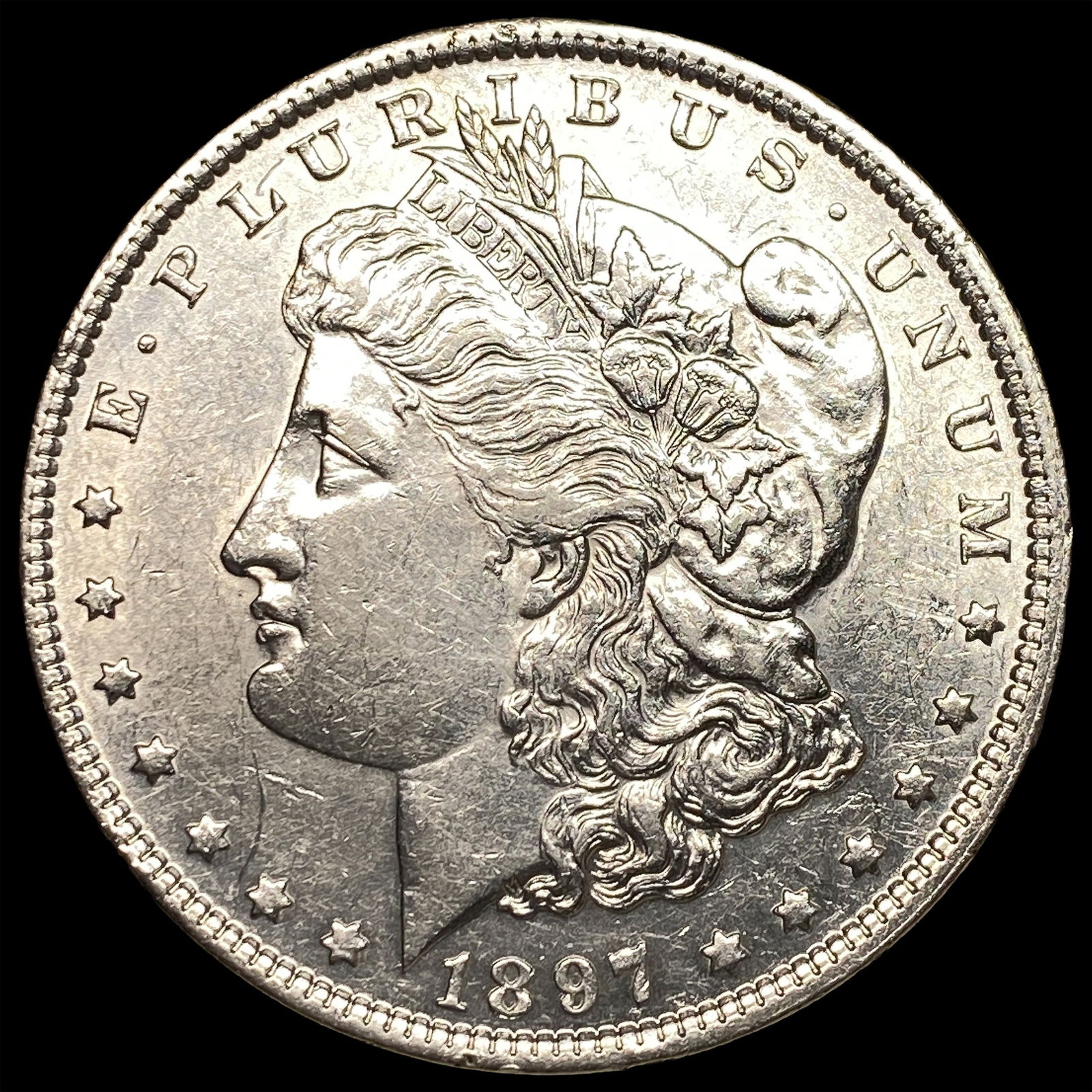 1897 Silver Morgan Dollar CLOSELY UNCIRCULATED: 1897 Silver Morgan Dollar CLOSELY UNCIRCULATED