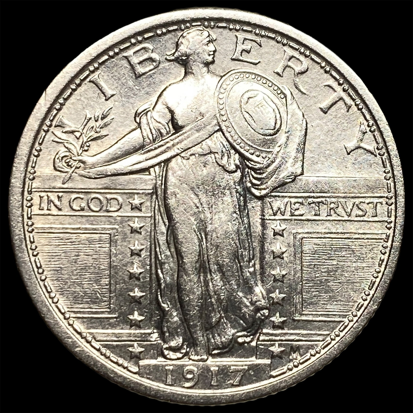 1917 Standing Liberty Quarter CLOSELY UNCIRCULATED: 1917 Standing Liberty Quarter CLOSELY UNCIRCULATED