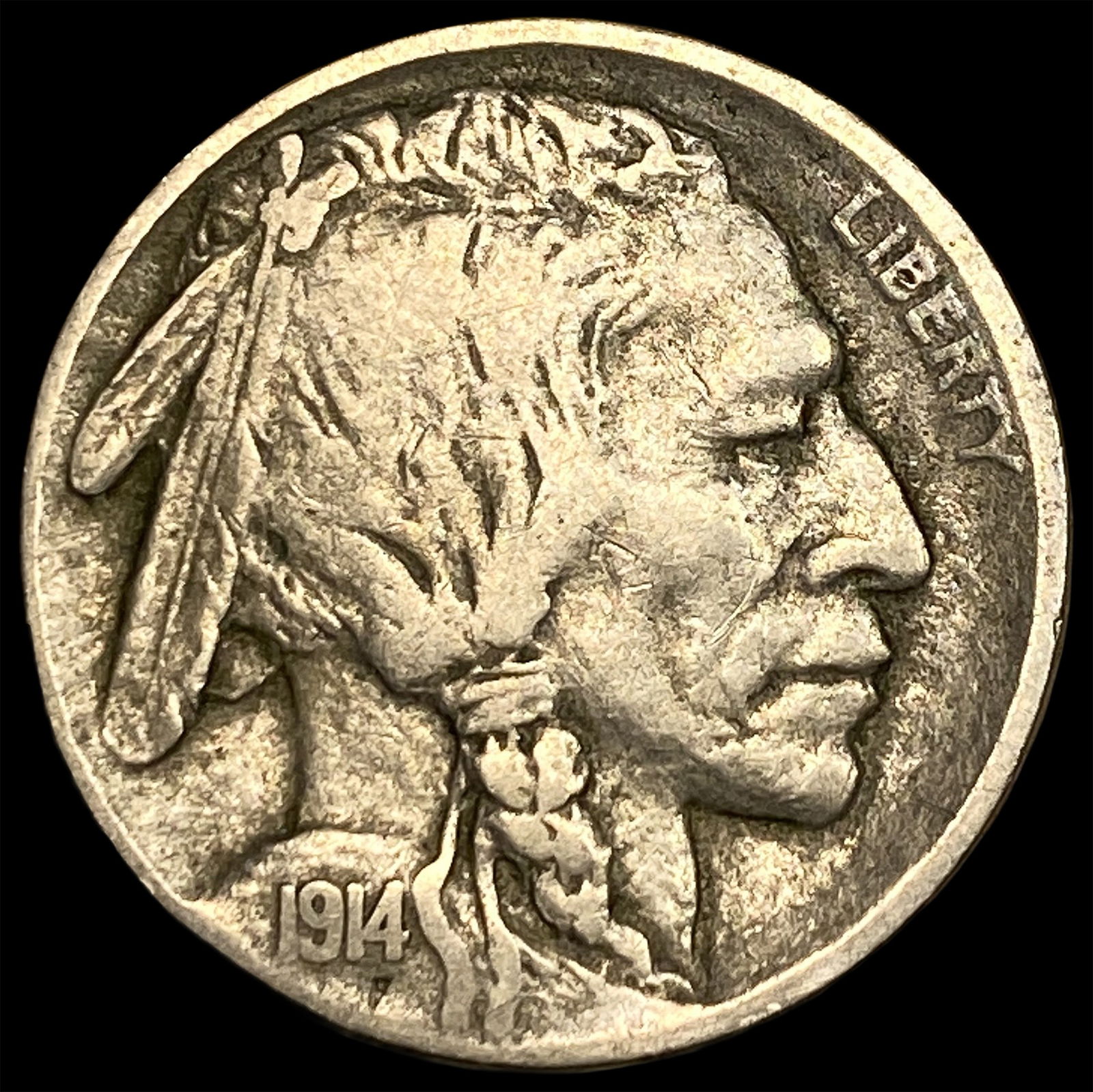 1914-D Buffalo Nickel ABOUT UNCIRCULATED: 1914-D Buffalo Nickel ABOUT UNCIRCULATED