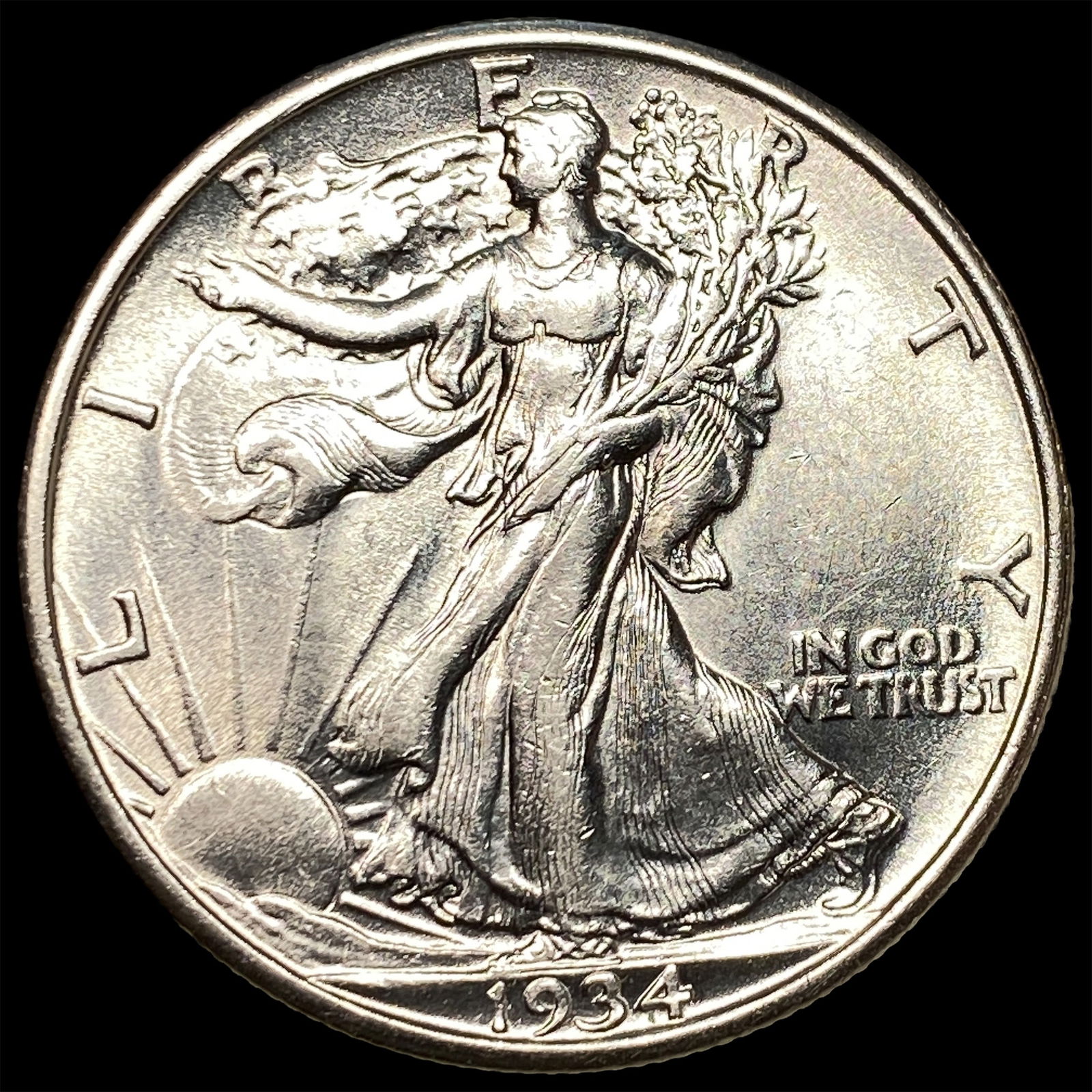 1934-S Silver Walking Liberty Half Dollar UNCIRCULATED: 1934-S Silver Walking Liberty Half Dollar UNCIRCULATED