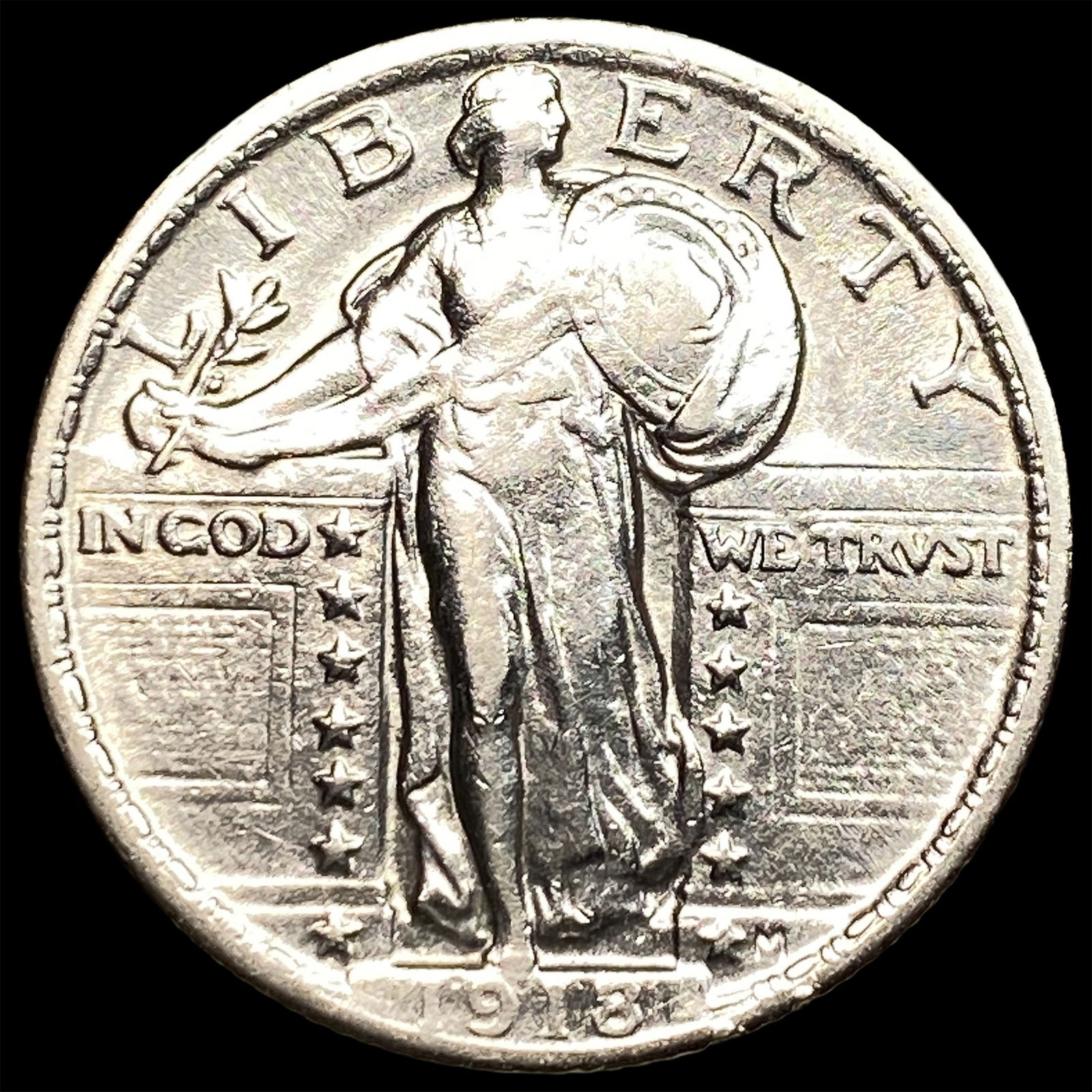 1918 Standing Liberty Quarter CLOSELY UNCIRCULATED: 1918 Standing Liberty Quarter CLOSELY UNCIRCULATED