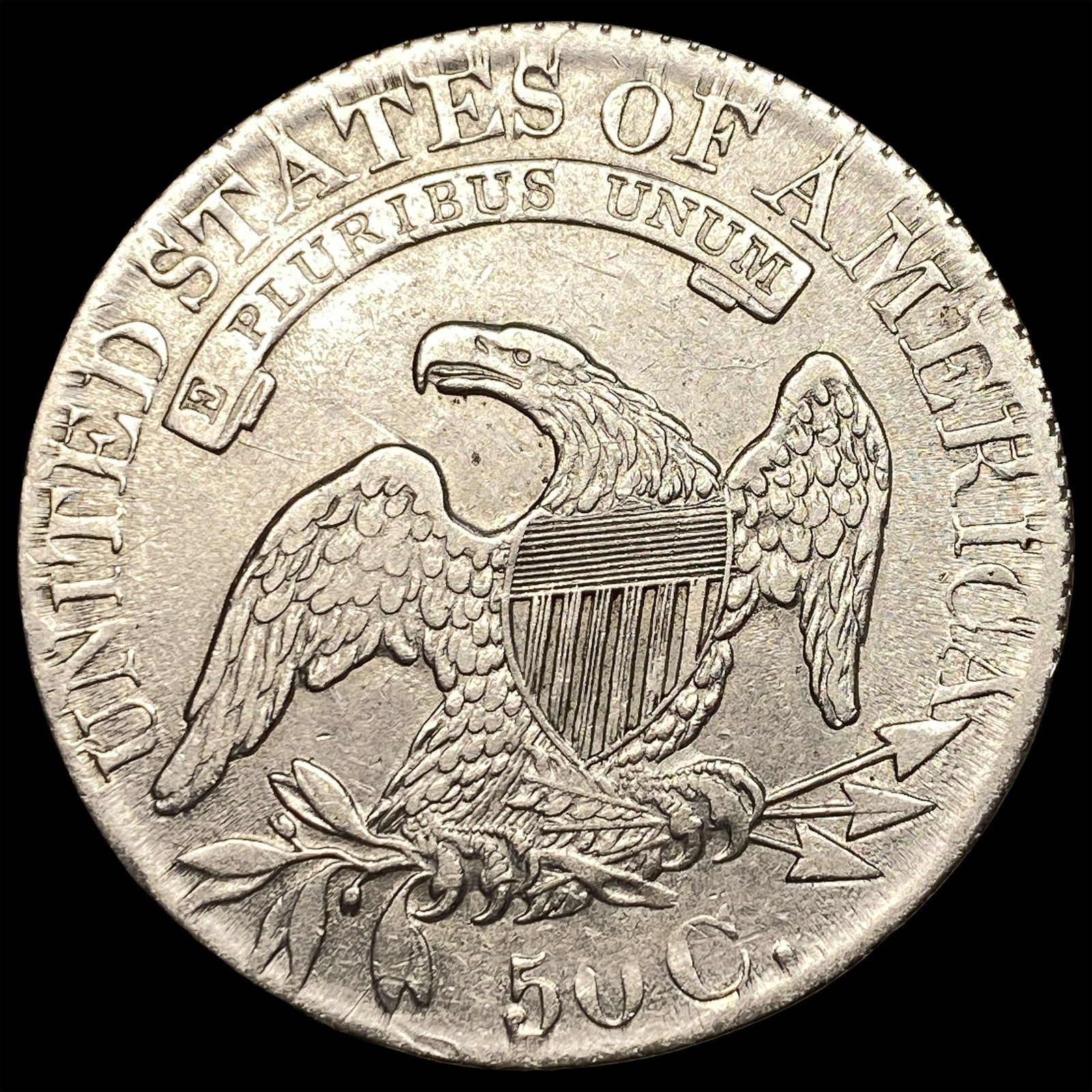 1827 Capped Bust Half Dollar CLOSELY UNCIRCULATED - 2