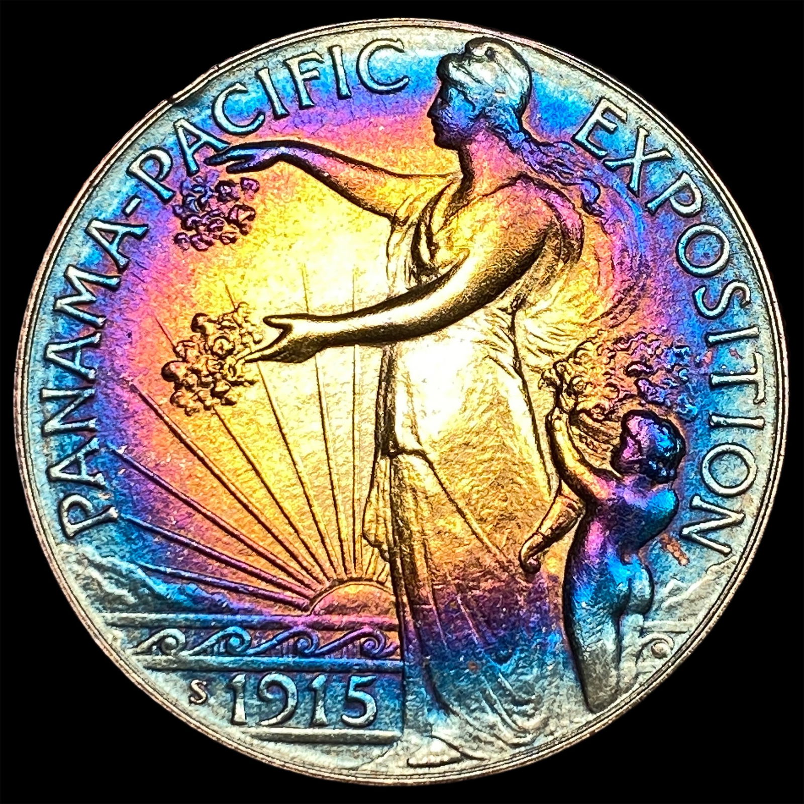 1915-S Silver Half Dollar Panama-Pacific CLOSELY UNCIRCULATED: 1915-S Silver Half Dollar Panama-Pacific CLOSELY UNCIRCULATED