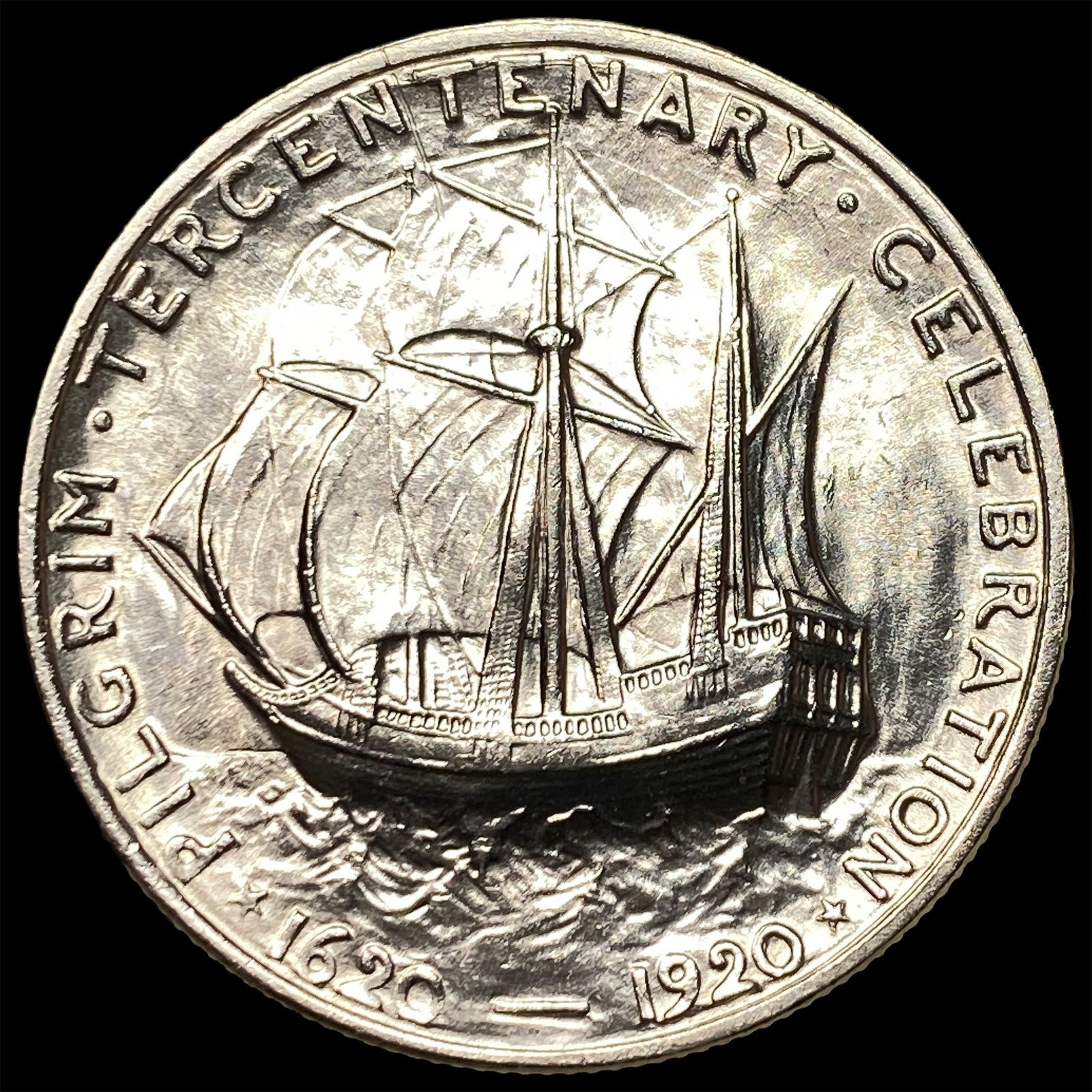 1920 Silver Pilgrim Half Dollar UNCIRCULATED - 2