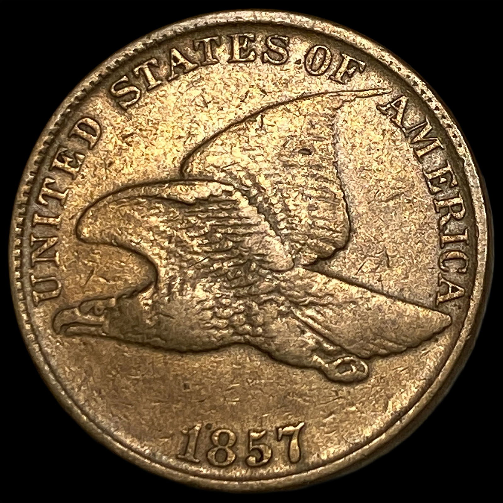 1857 Flying Eagle Cent NEARLY UNCIRCULATED: 1857 Flying Eagle Cent NEARLY UNCIRCULATED