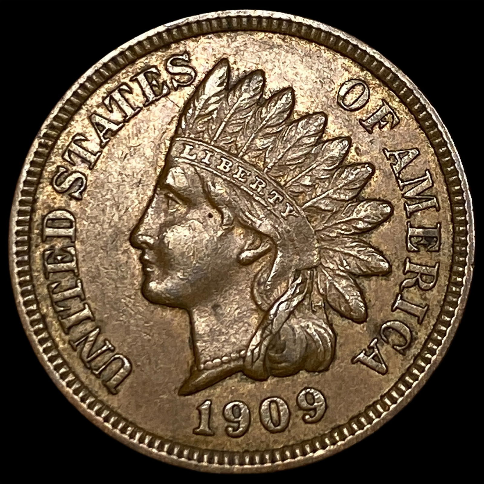 1909 Indian Head Cent NEARLY UNCIRCULATED: 1909 Indian Head Cent NEARLY UNCIRCULATED