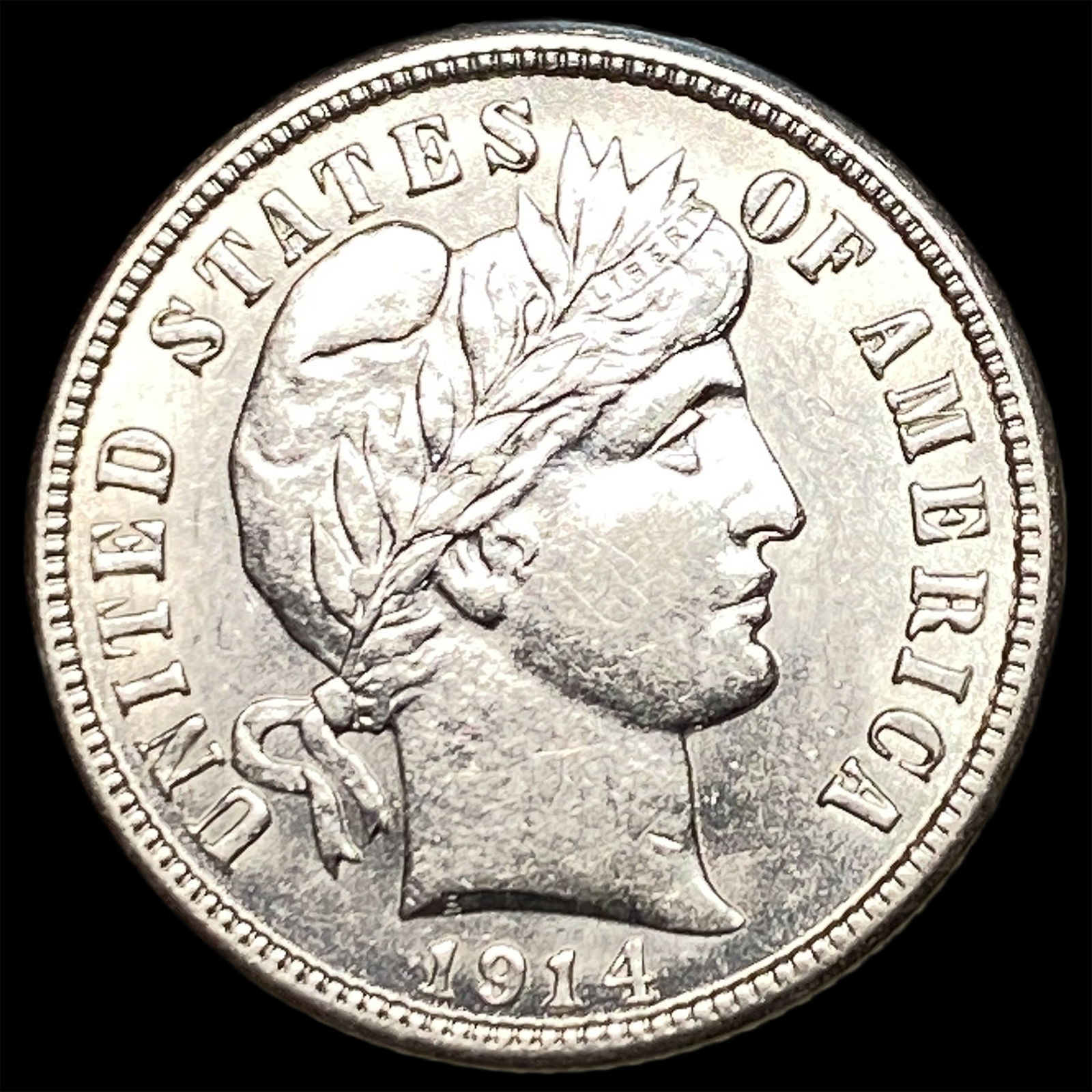 1914 Barber Dime CHOICE AU (1 of 2)