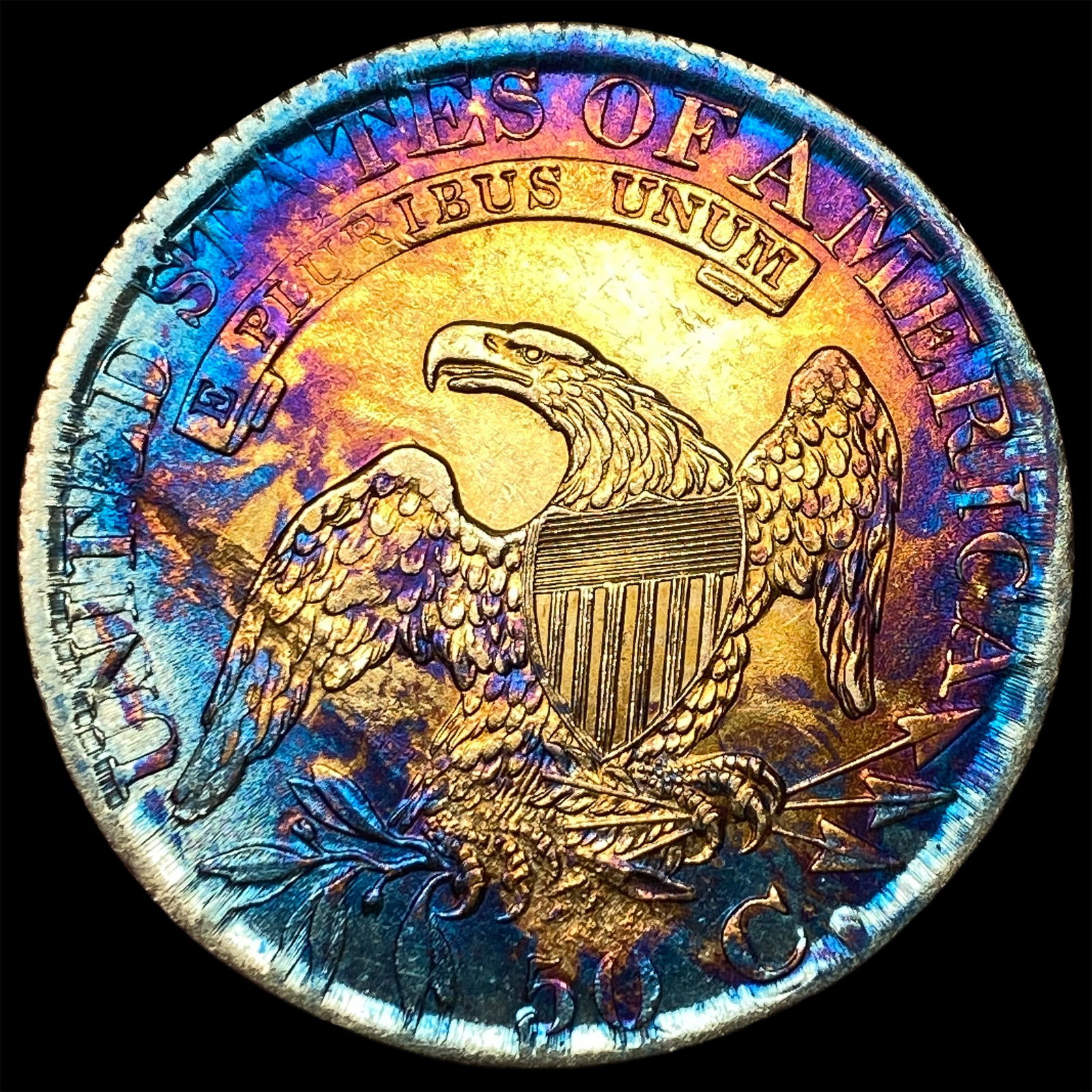 1827 Capped Bust Half Dollar CLOSELY UNCIRCULATED - 2