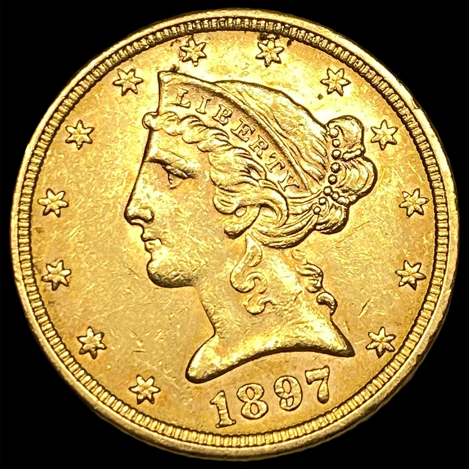 1897 Liberty Head Half Eagle $5 Gold UNCIRCULATED: 1897 Liberty Head Half Eagle $5 Gold UNCIRCULATED
