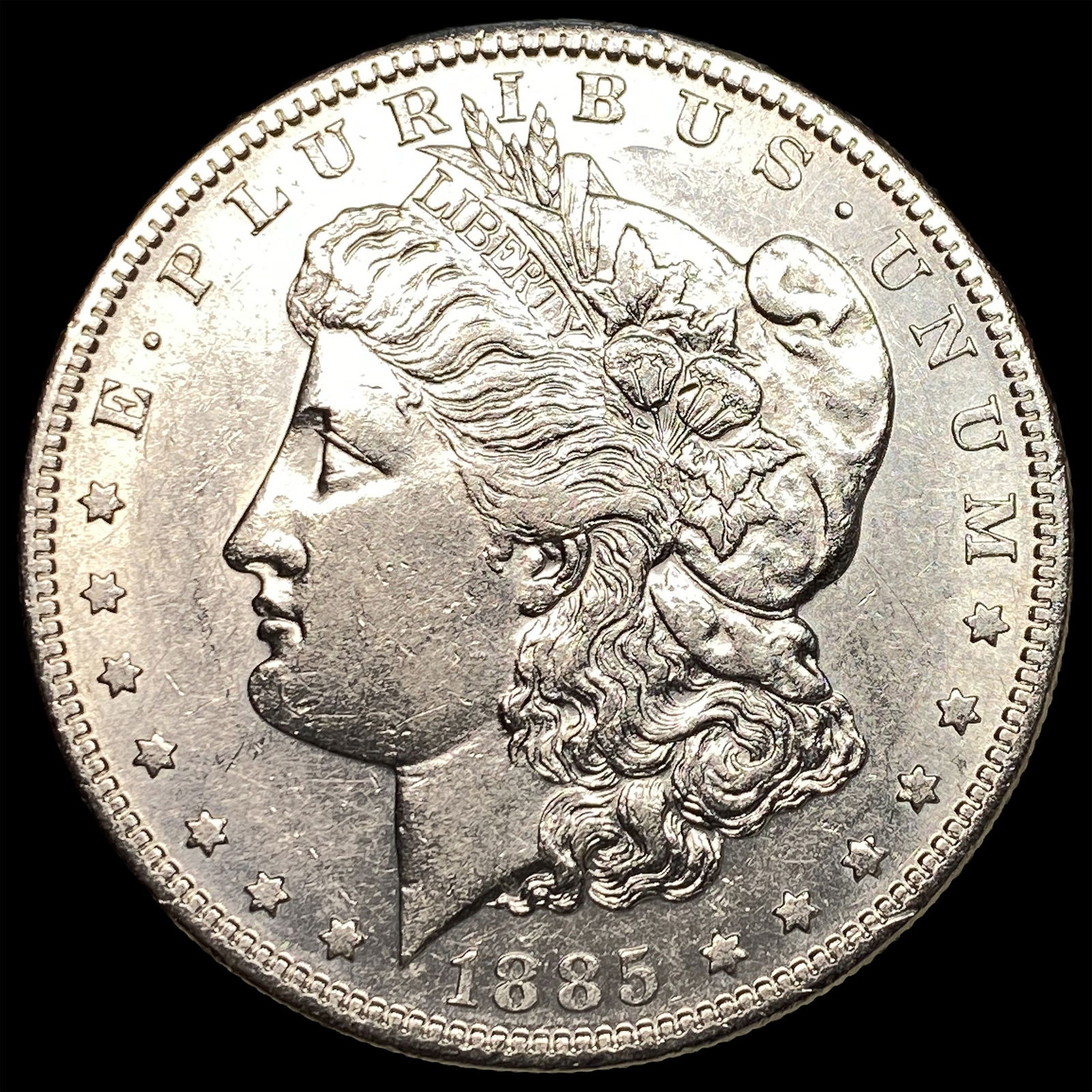 1885-S Silver Morgan Dollar CLOSELY UNCIRCULATED: 1885-S Silver Morgan Dollar CLOSELY UNCIRCULATED